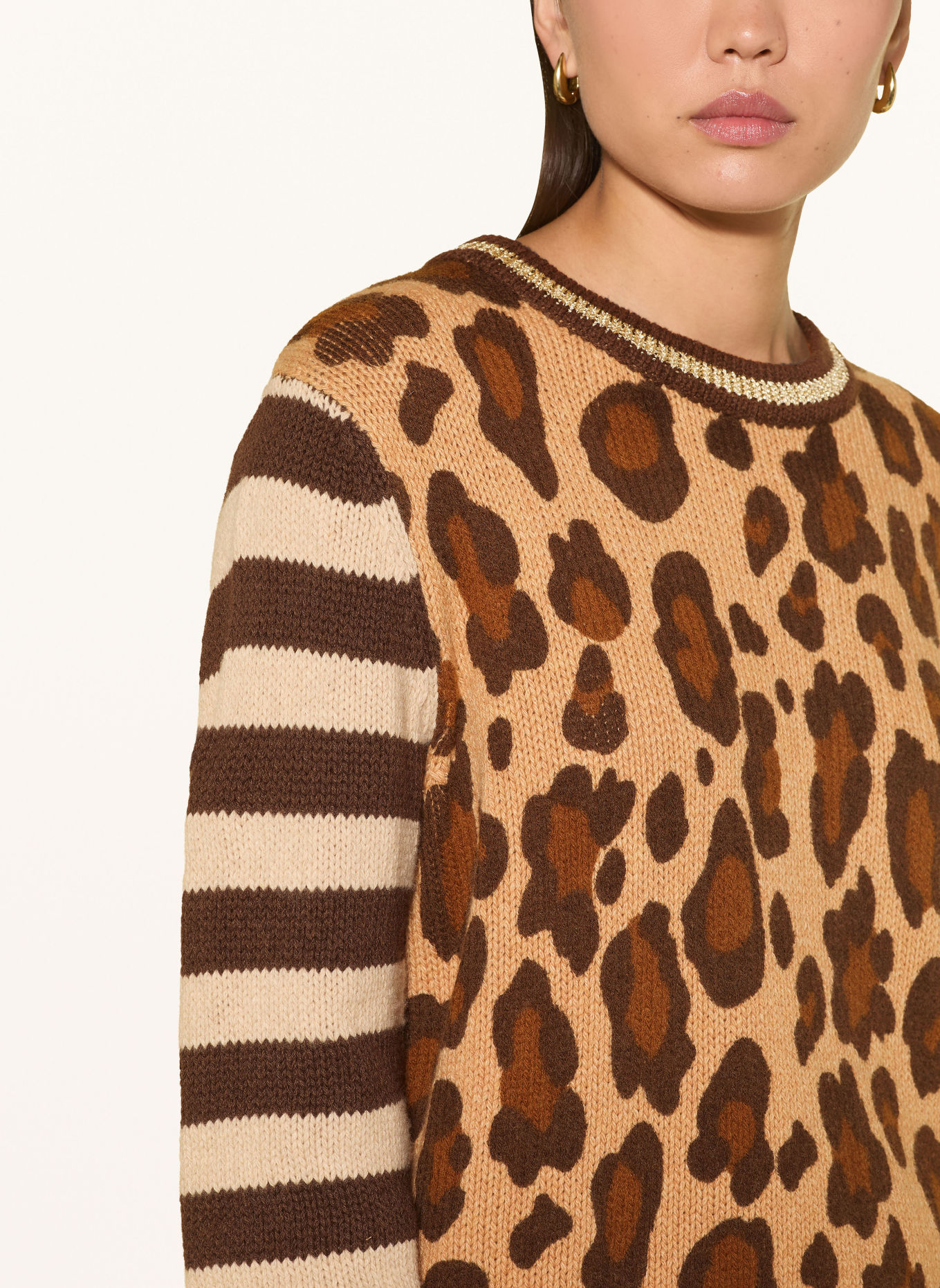 Grace Trui met kasjmier: MARRON FONCÉ / BRUIN / BEIGE