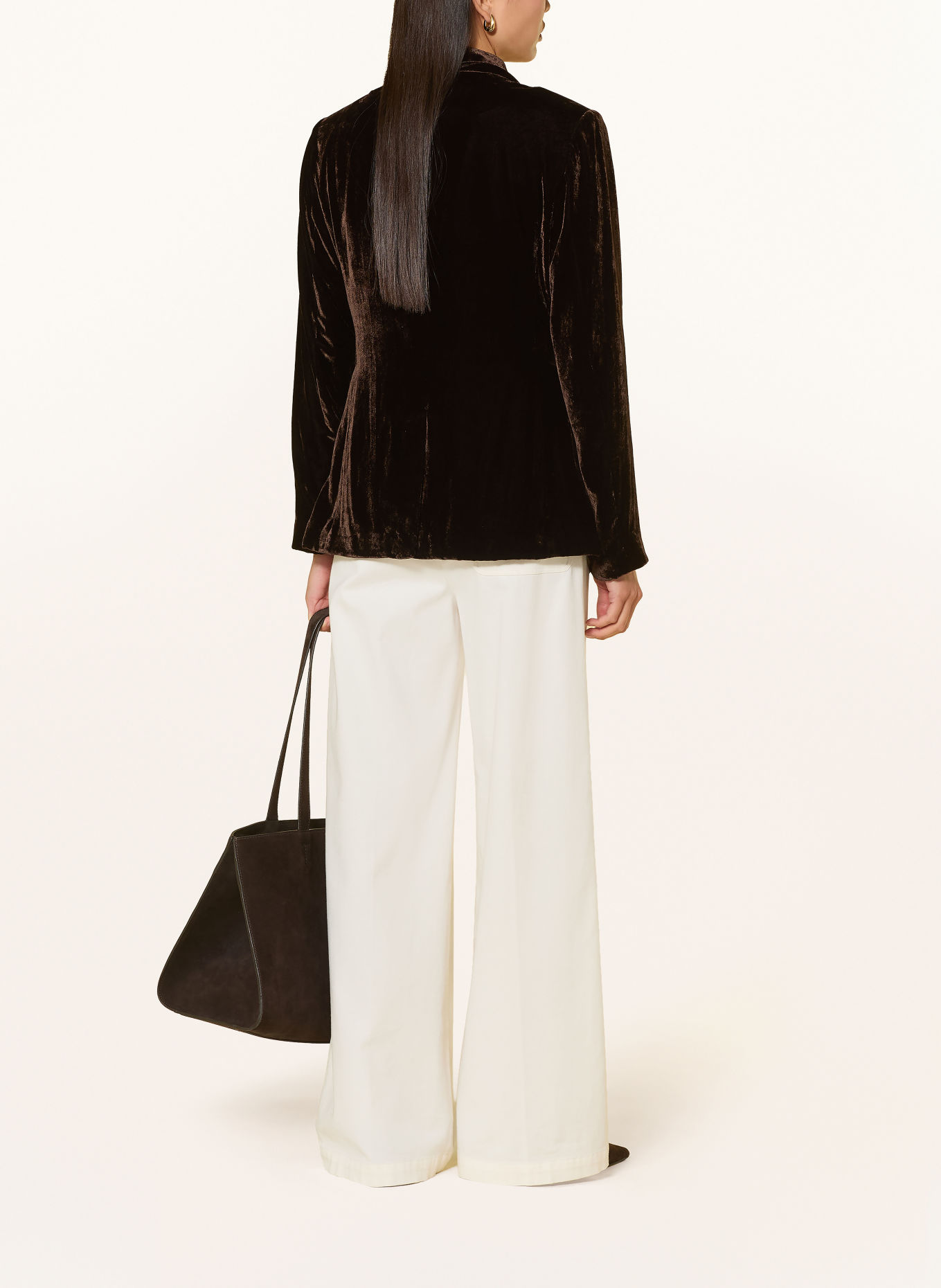 Grace Fluwelen blazer: MARRON FONCÉ