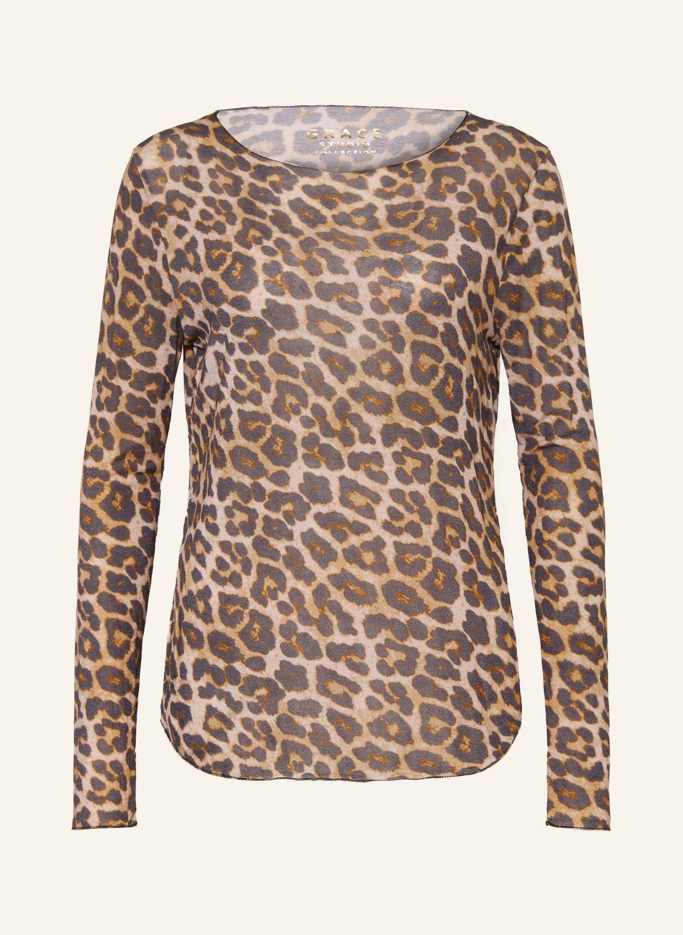 Grace Longsleeve: BEIGE / BRUIN / ZWART