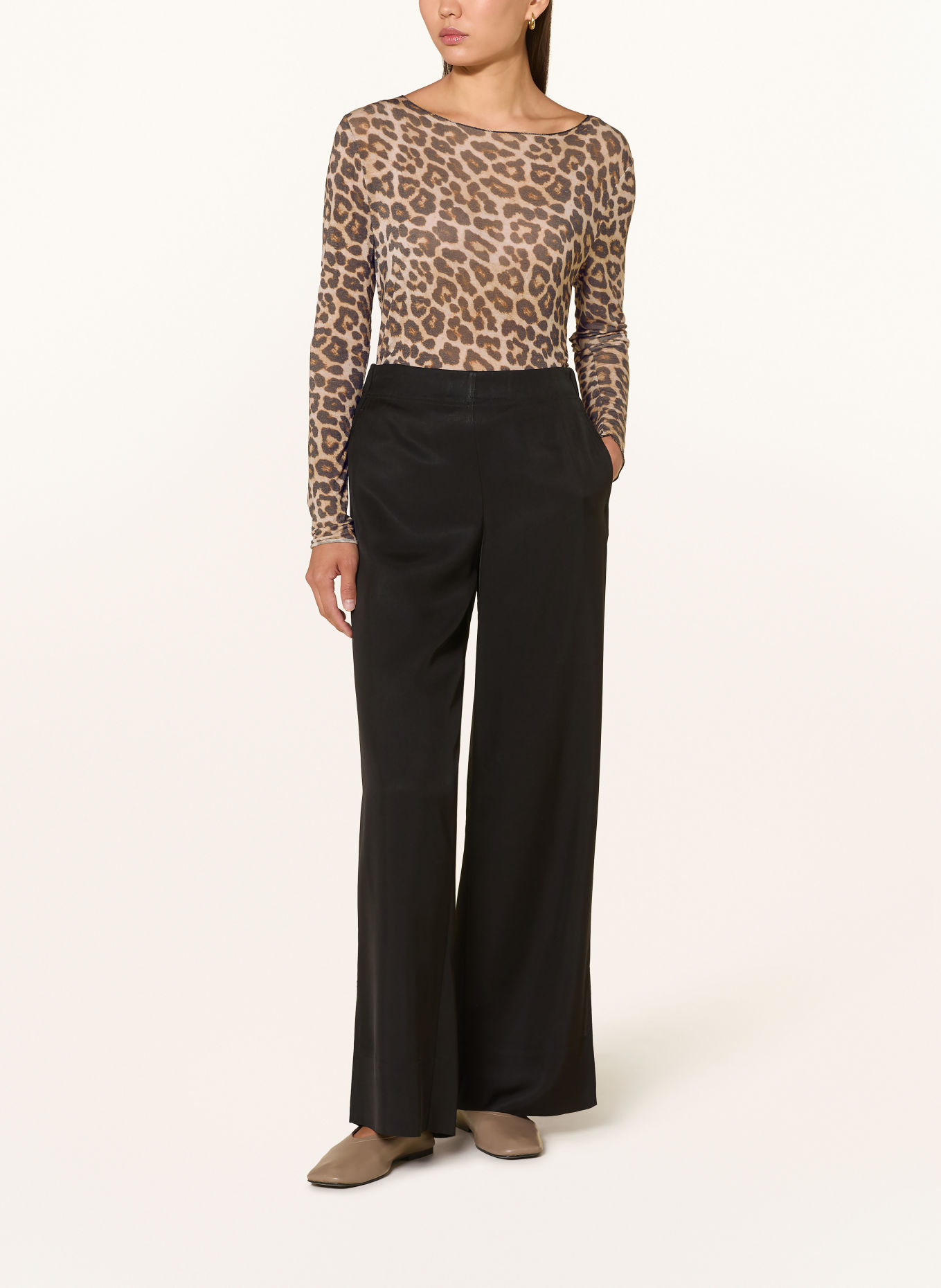 Grace Longsleeve: BEIGE / BRUIN / ZWART