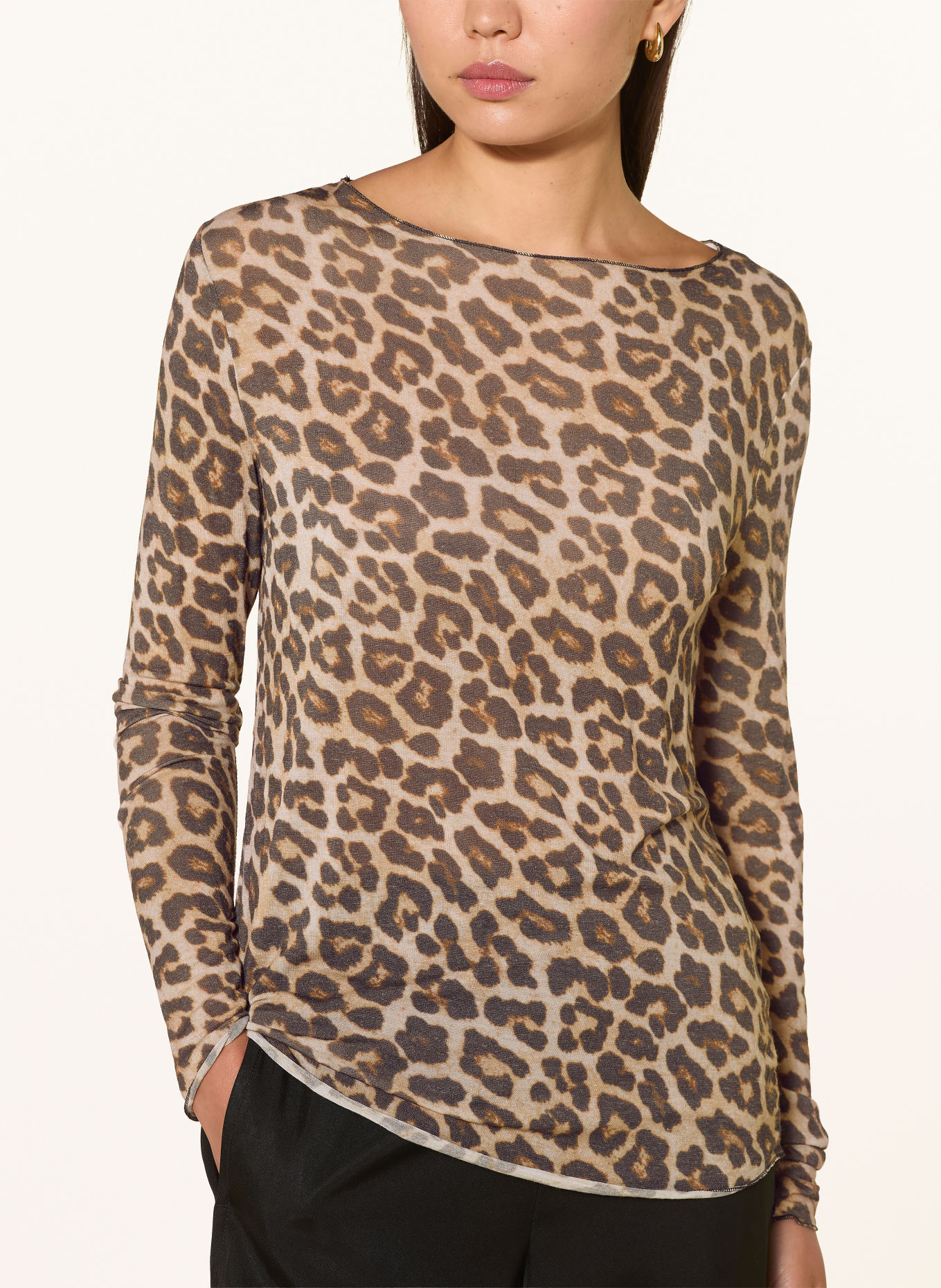 Grace Longsleeve: BEIGE / BRUIN / ZWART