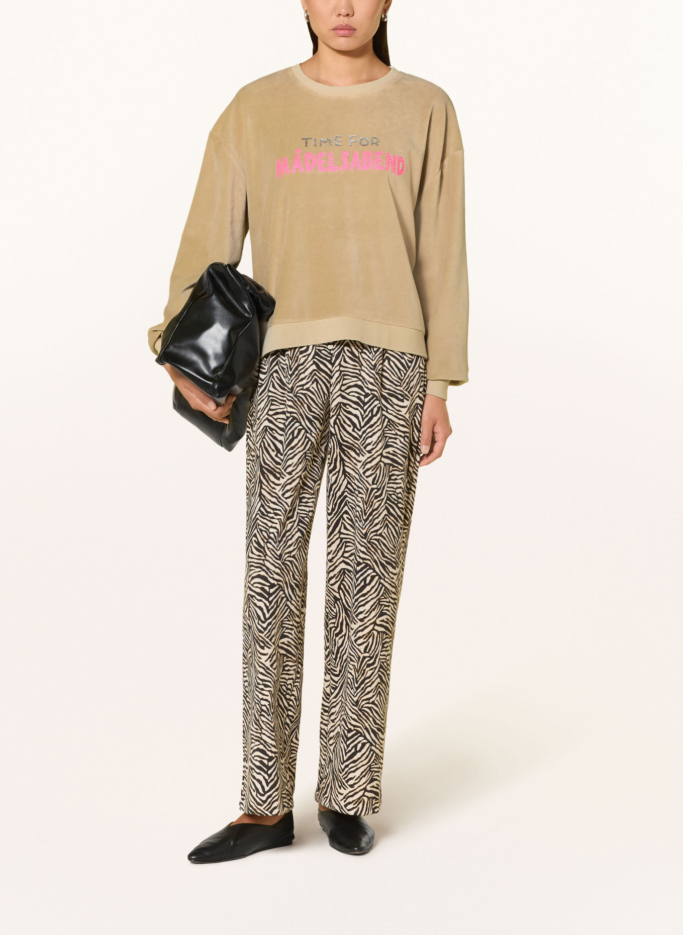 Grace Nickishirt MEISJESAVOND: BEIGE / ZILVER / NEONROZE