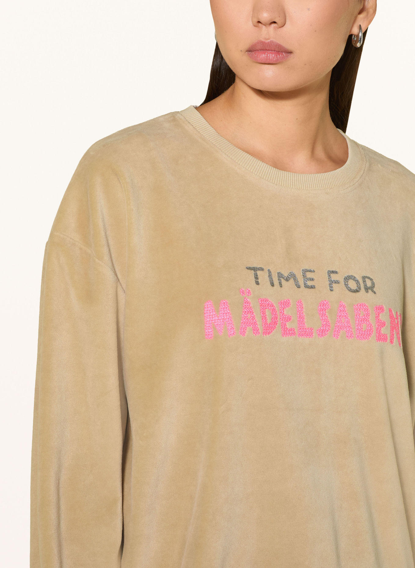 Grace Nickishirt MEISJESAVOND: BEIGE / ZILVER / NEONROZE