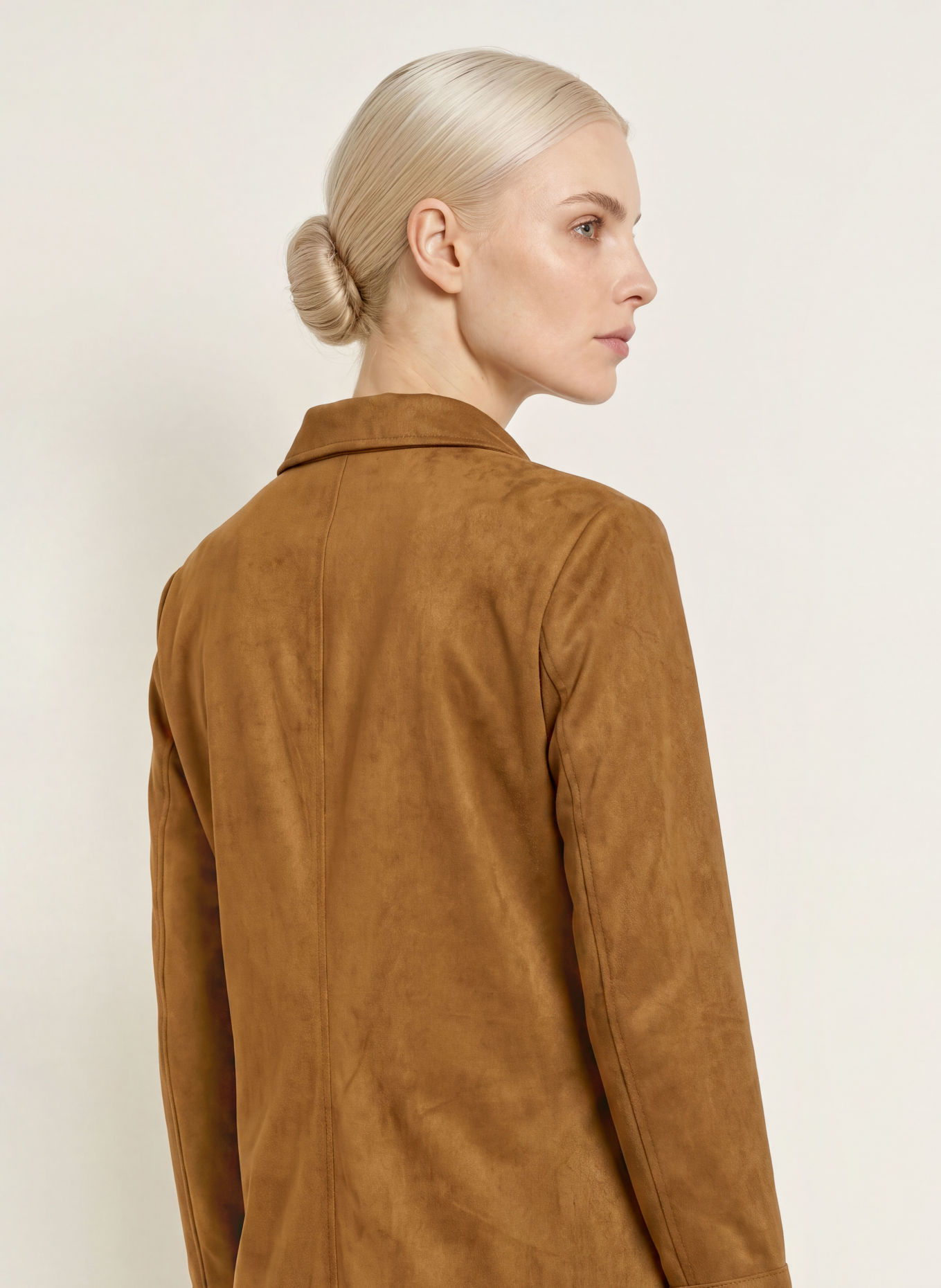 CINQUE Robe CIDENIM aspect cuir: COGNAC