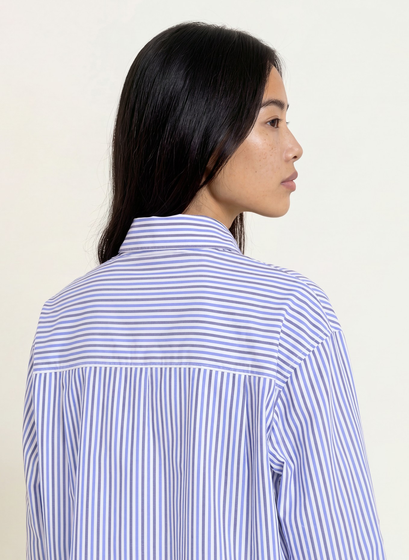 CINQUE Hemdbluse CITARI: BLAU / DUNKELGRAU / WEISS