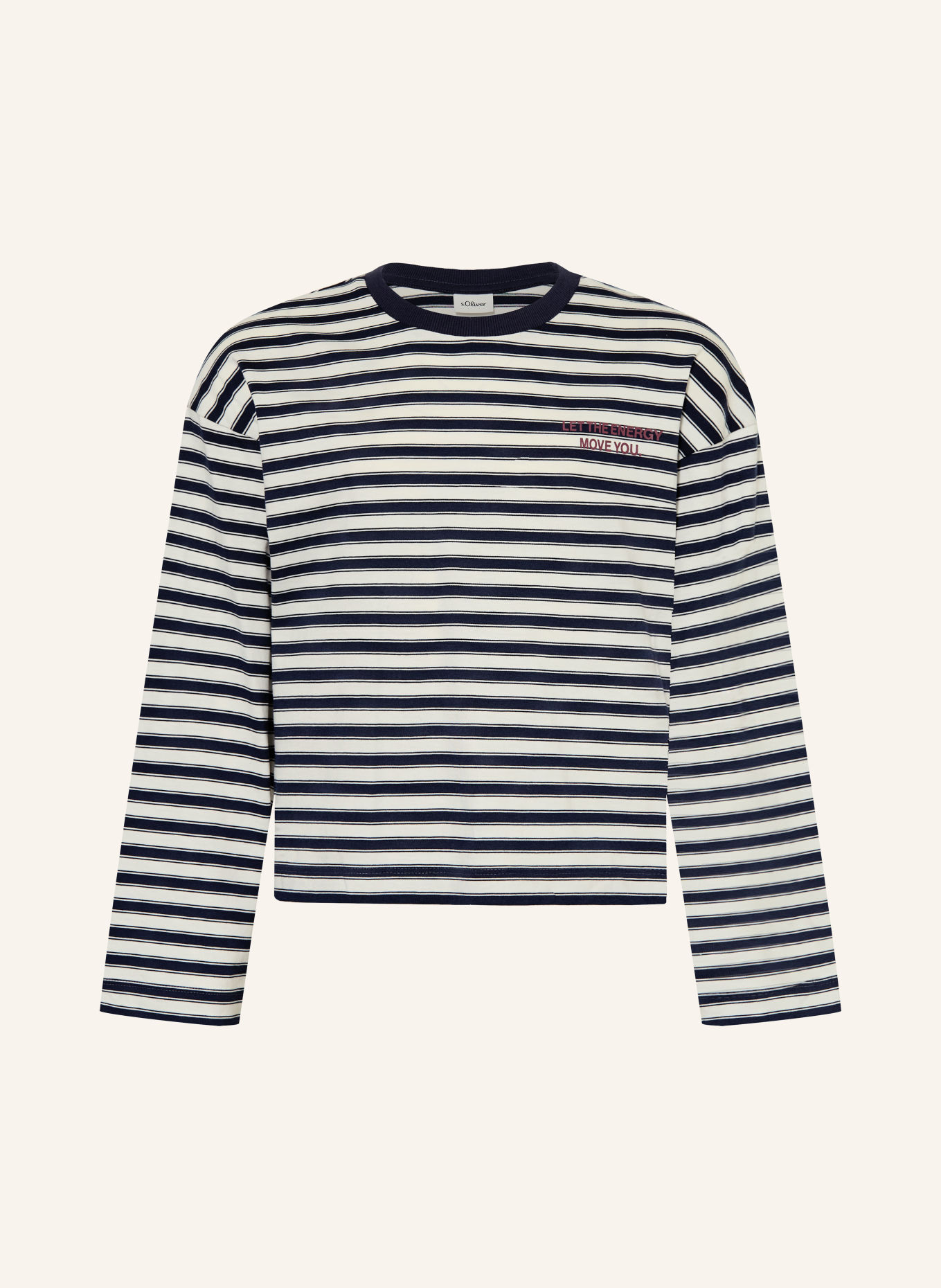 s.Oliver RED Longsleeve: DONKERBLAUW / WIT