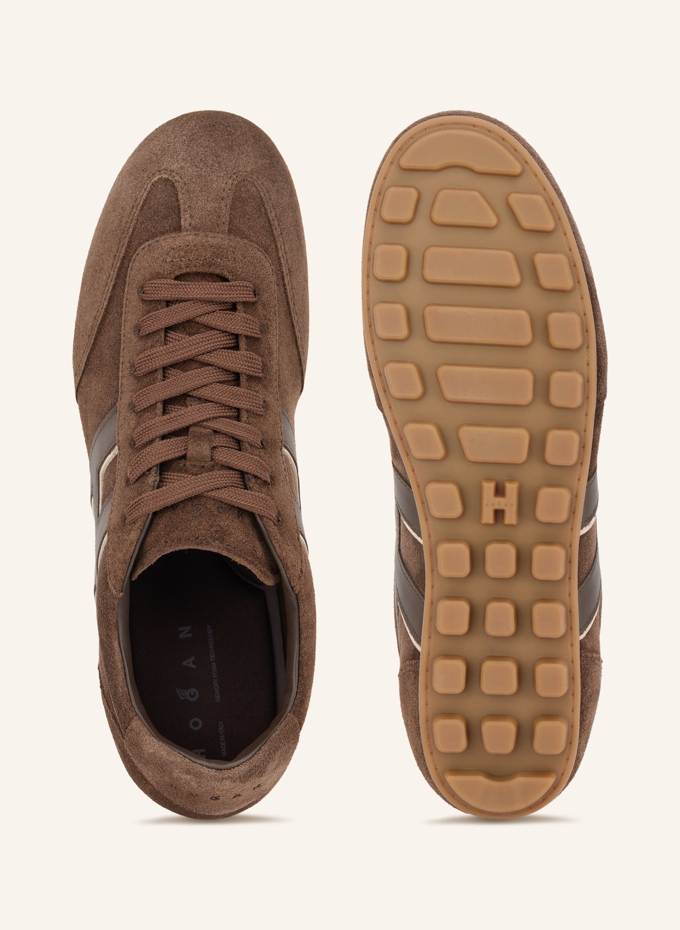 HOGAN Sneaker H693: BRAUN / DUNKELBRAUN / CREME