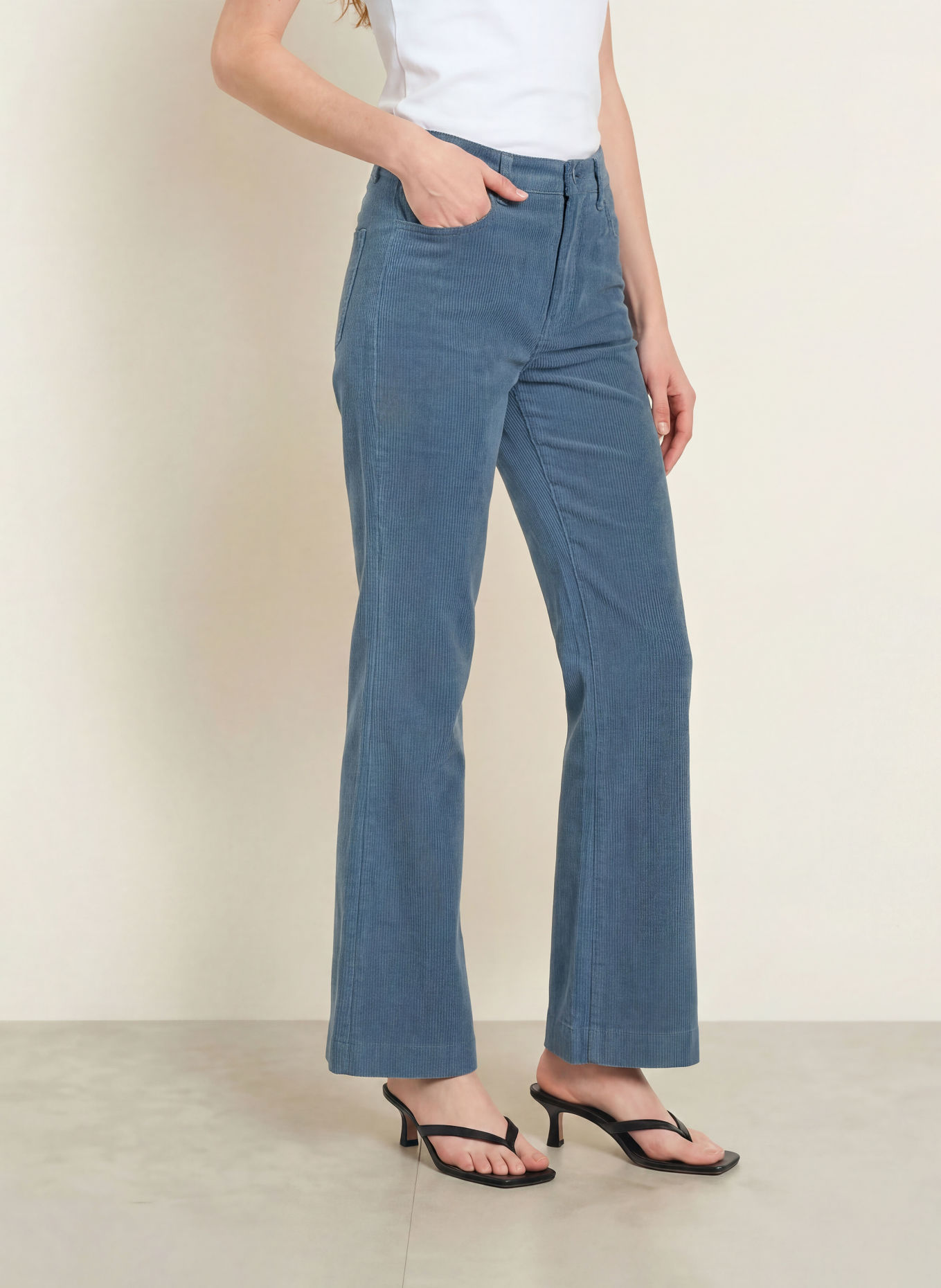 s.Oliver BLACK LABEL Marlenehose aus Cord: PETROL