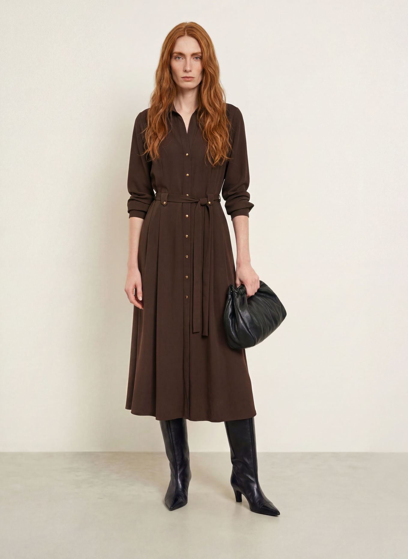 s.Oliver BLACK LABEL Kleid: DUNKELBRAUN