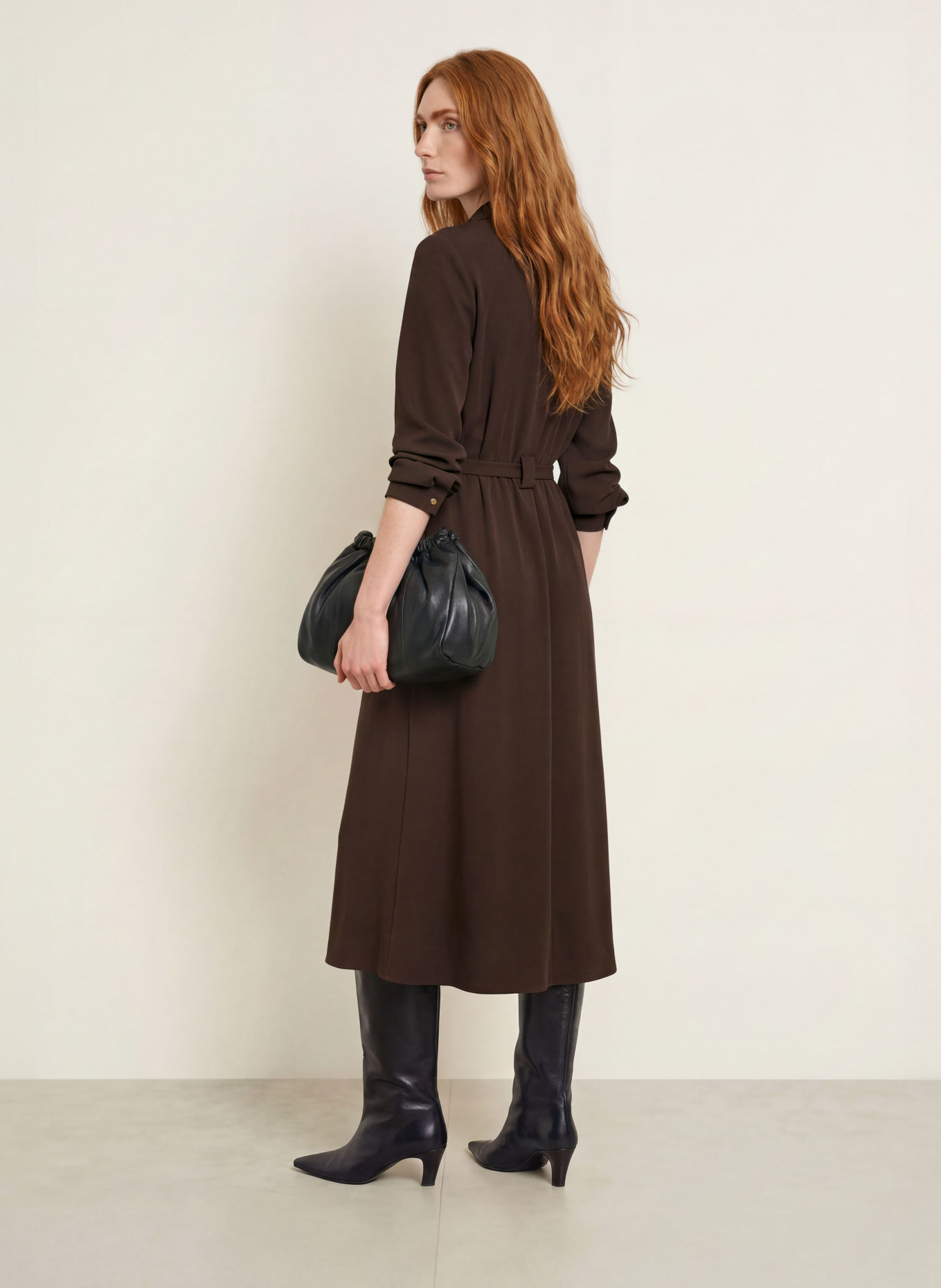 s.Oliver BLACK LABEL Kleid: DUNKELBRAUN