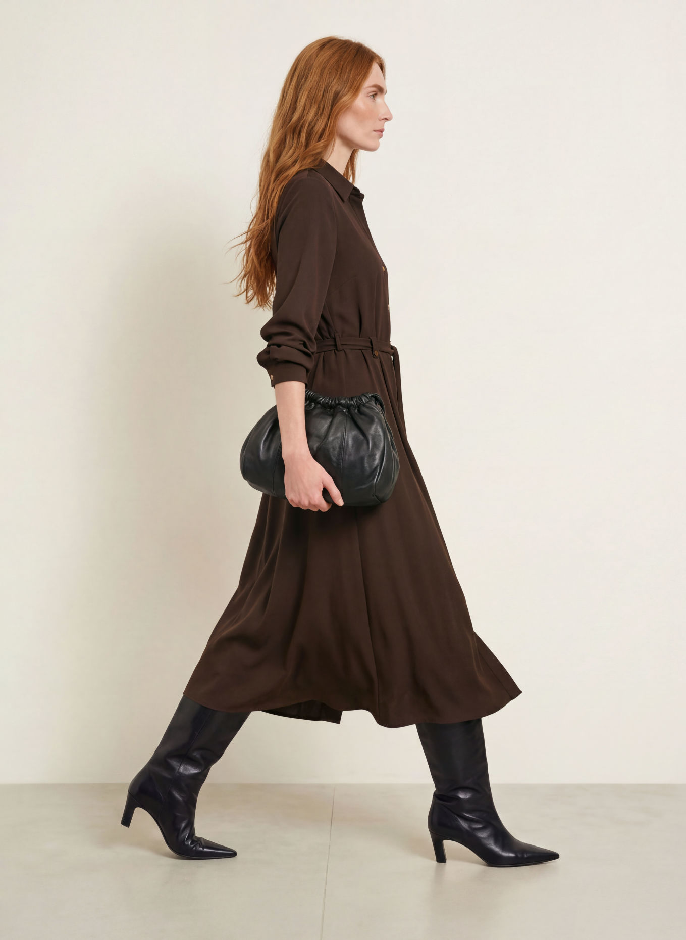 s.Oliver BLACK LABEL Kleid: DUNKELBRAUN