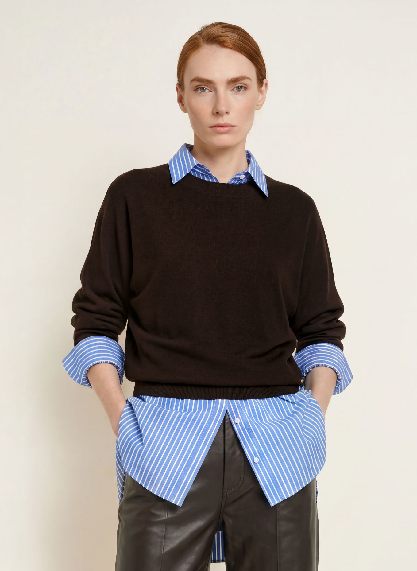 s.Oliver BLACK LABEL Sweater: DARK BROWN