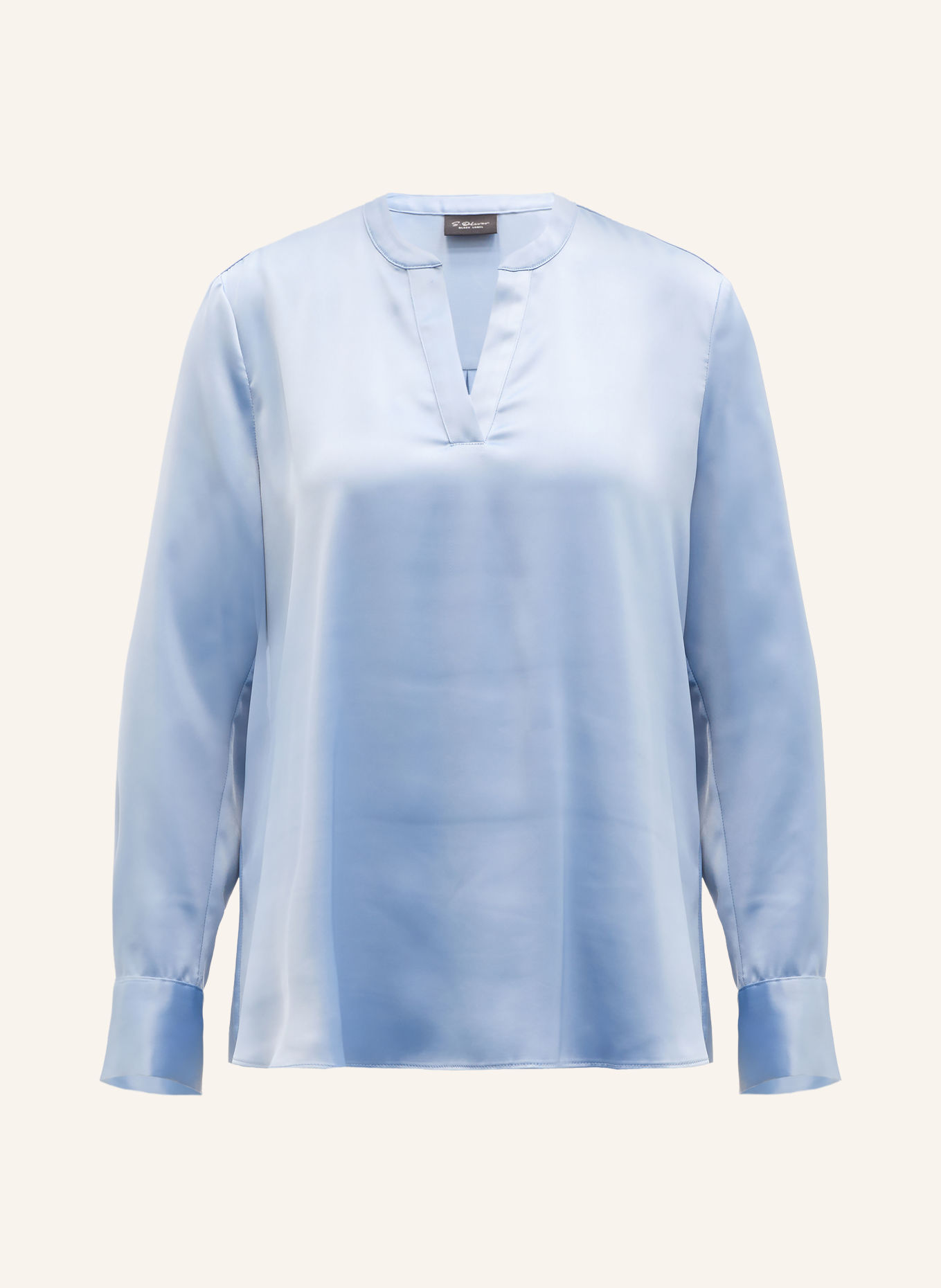 s.Oliver BLACK LABEL Blusenshirt aus Satin: HELLBLAU