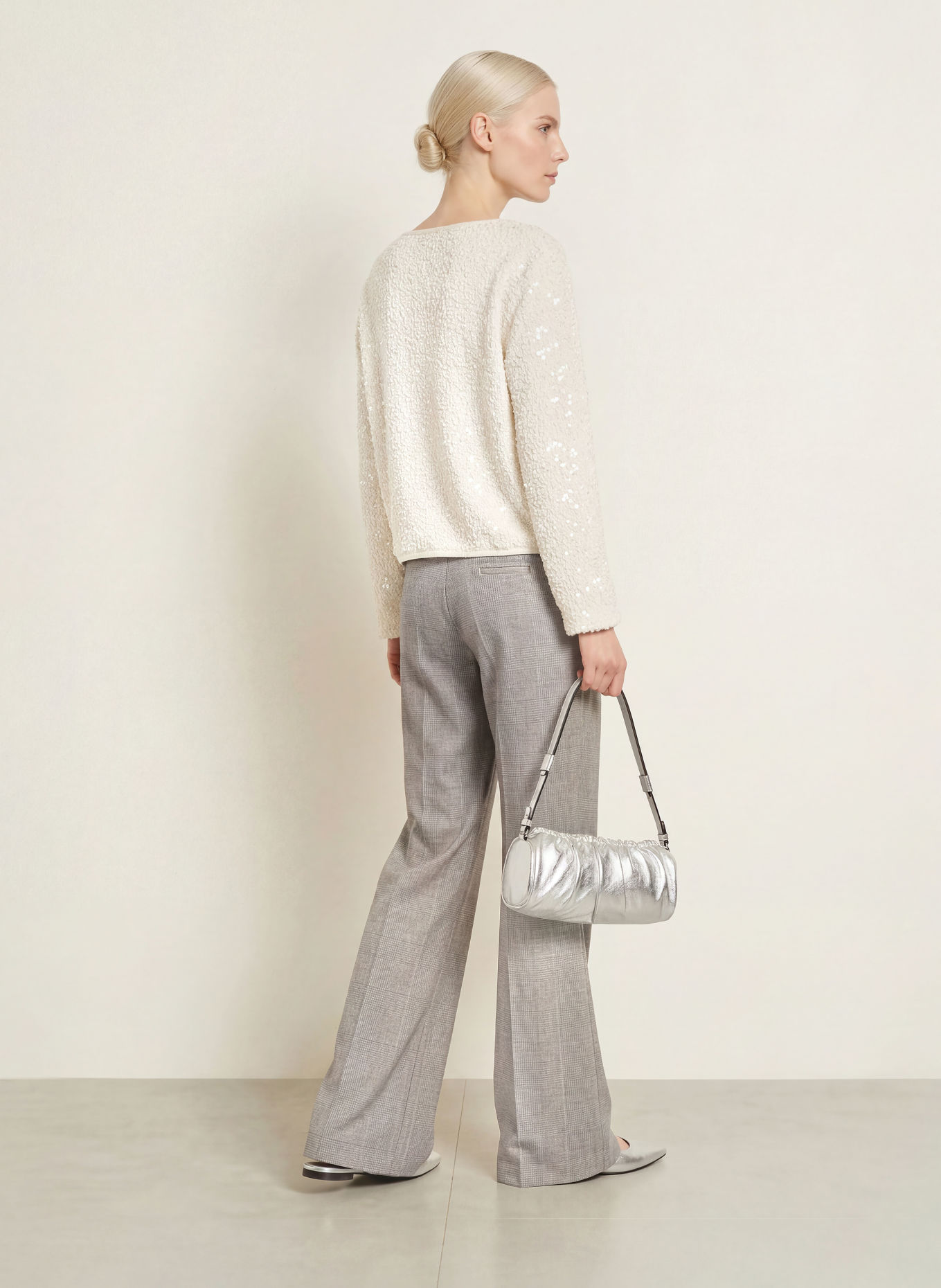 s.Oliver BLACK LABEL Pullover mit Pailletten: CREME