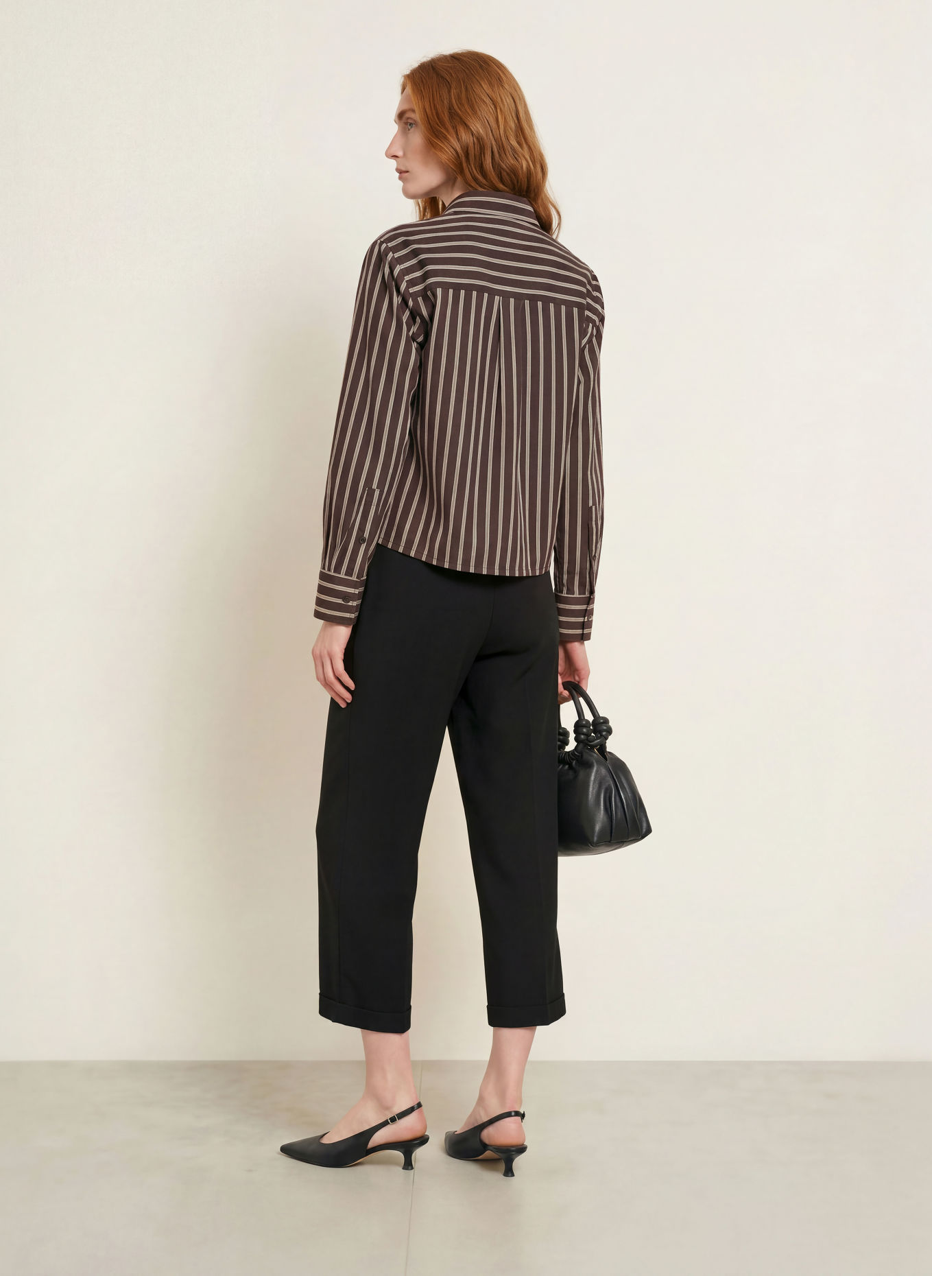 s.Oliver BLACK LABEL Hemdbluse: DUNKELBRAUN / BEIGE