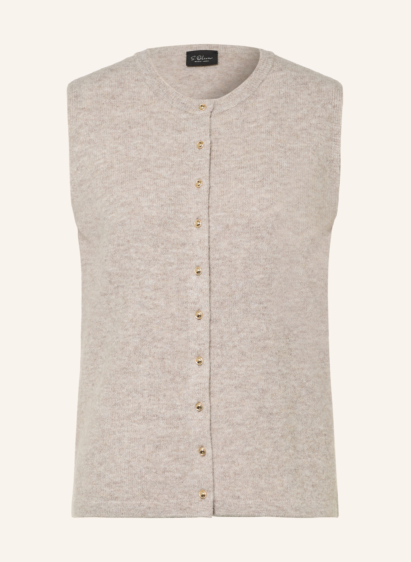 s.Oliver BLACK LABEL Strickweste: BEIGE
