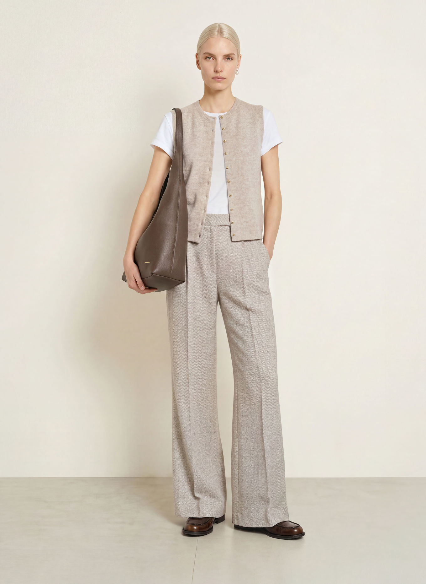 s.Oliver BLACK LABEL Strickweste: BEIGE