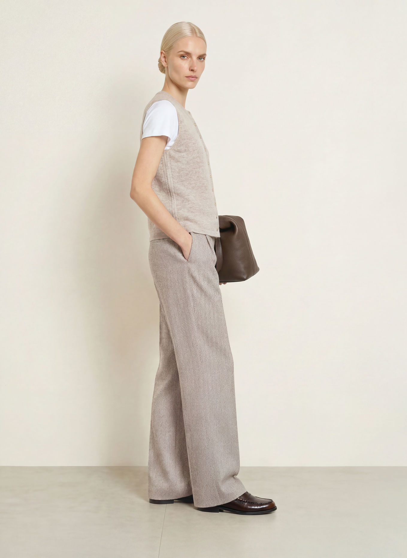 s.Oliver BLACK LABEL Strickweste: BEIGE