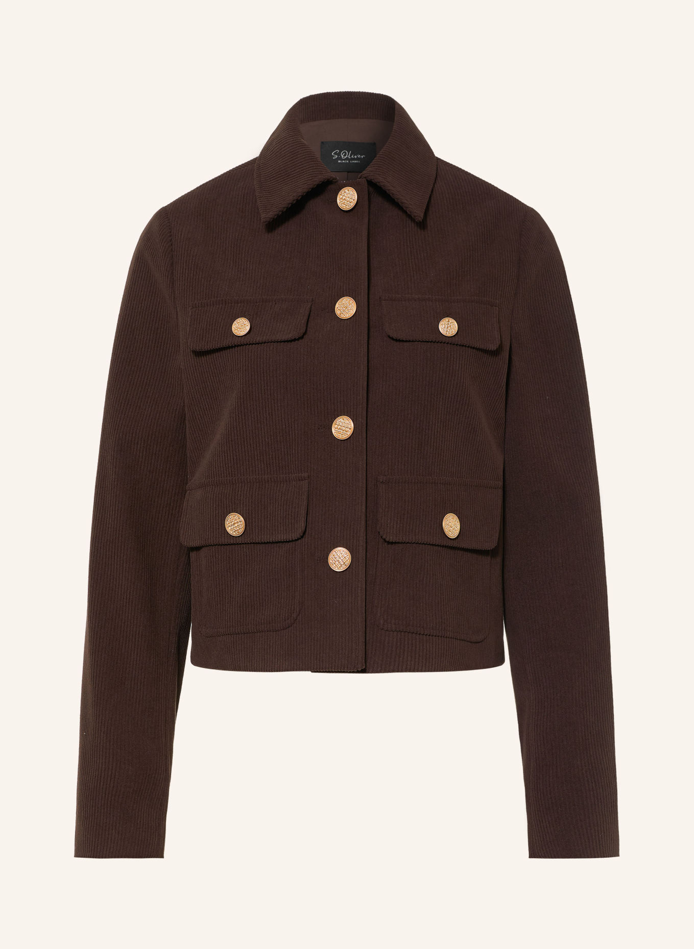 s.Oliver BLACK LABEL Corduroy Blazer: MARRON FONCÉ