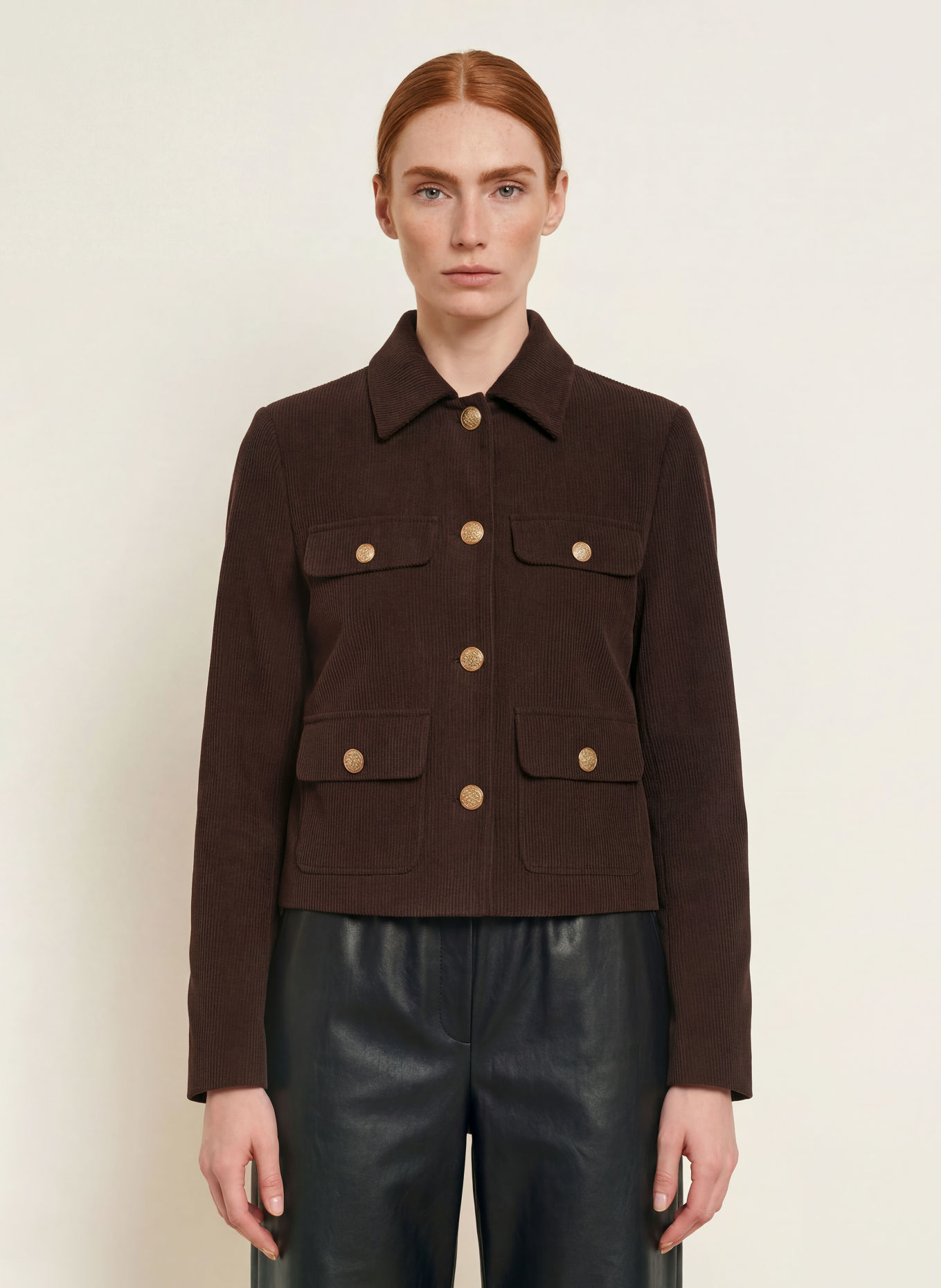 s.Oliver BLACK LABEL Corduroy Blazer: MARRON FONCÉ