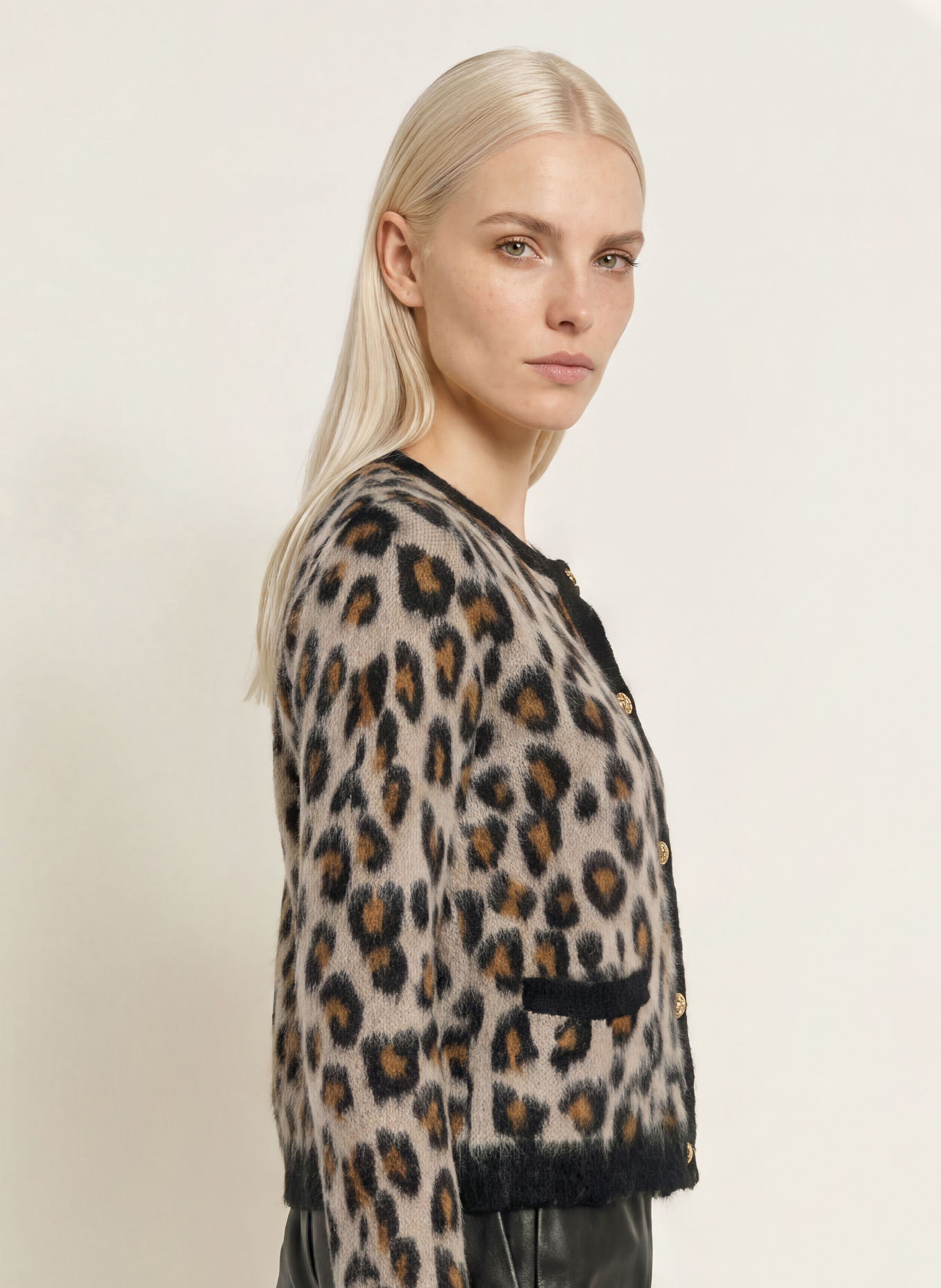 s.Oliver BLACK LABEL Vest: BRUIN / CRÈME / ZWART