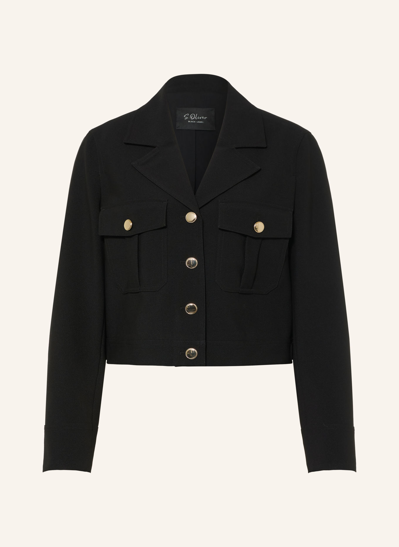 s.Oliver BLACK LABEL Kastenjacke: SCHWARZ