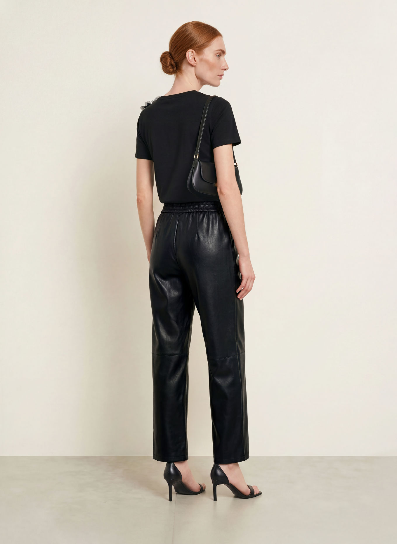 s.Oliver BLACK LABEL Hose in Lederoptik: SCHWARZ