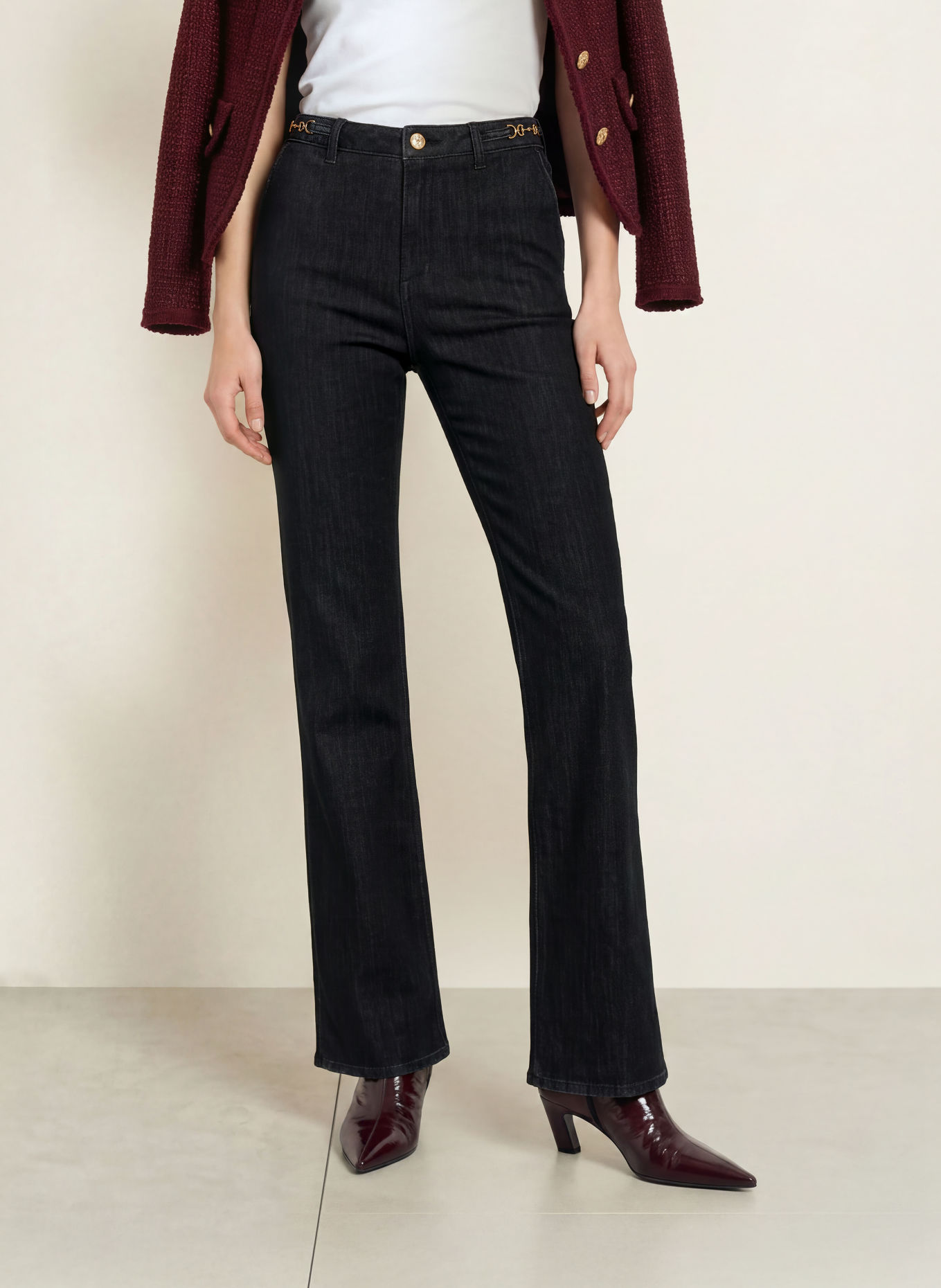 s.Oliver BLACK LABEL Straight Jeans KAROLIN: 96Z5 GREY/BLACK