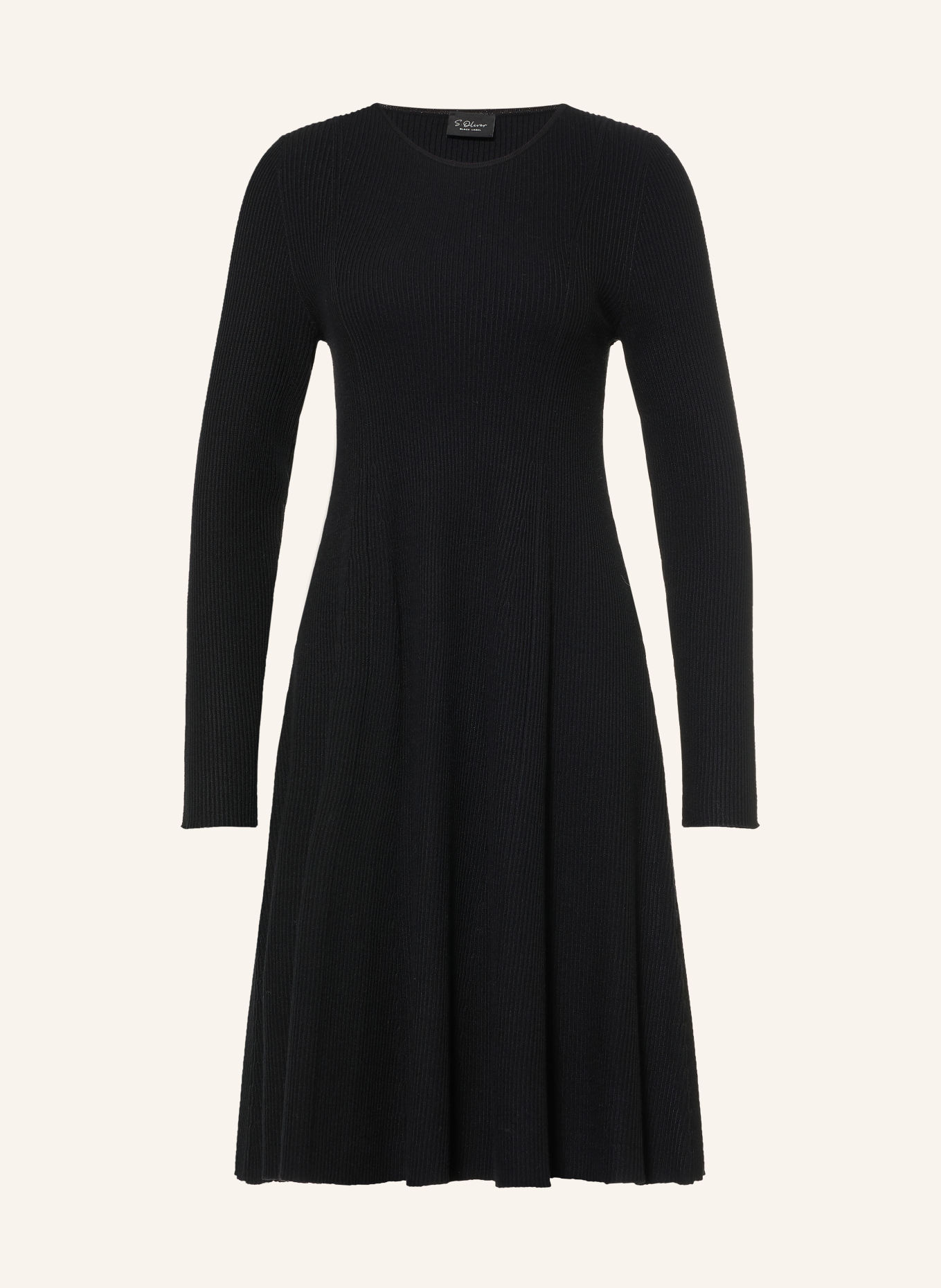 s.Oliver BLACK LABEL Strickkleid: SCHWARZ