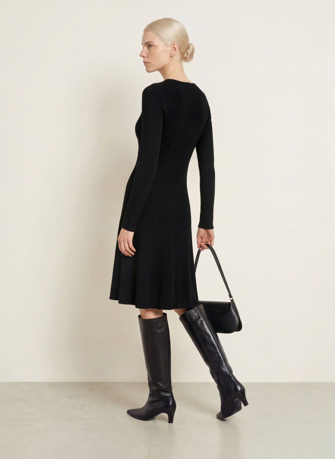 s.Oliver BLACK LABEL Strickkleid: SCHWARZ