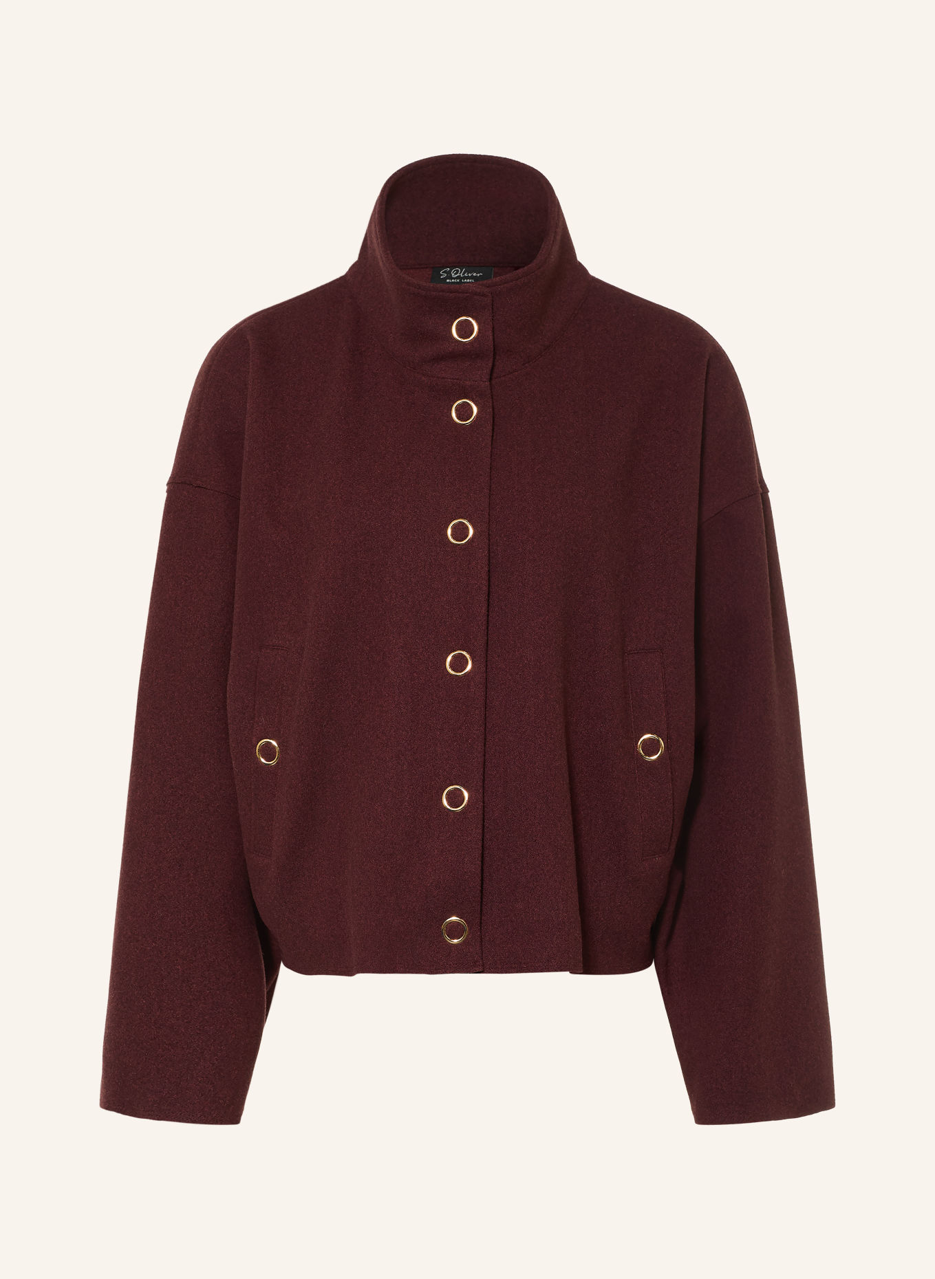 s.Oliver BLACK LABEL Kastenjacke: DUNKELROT