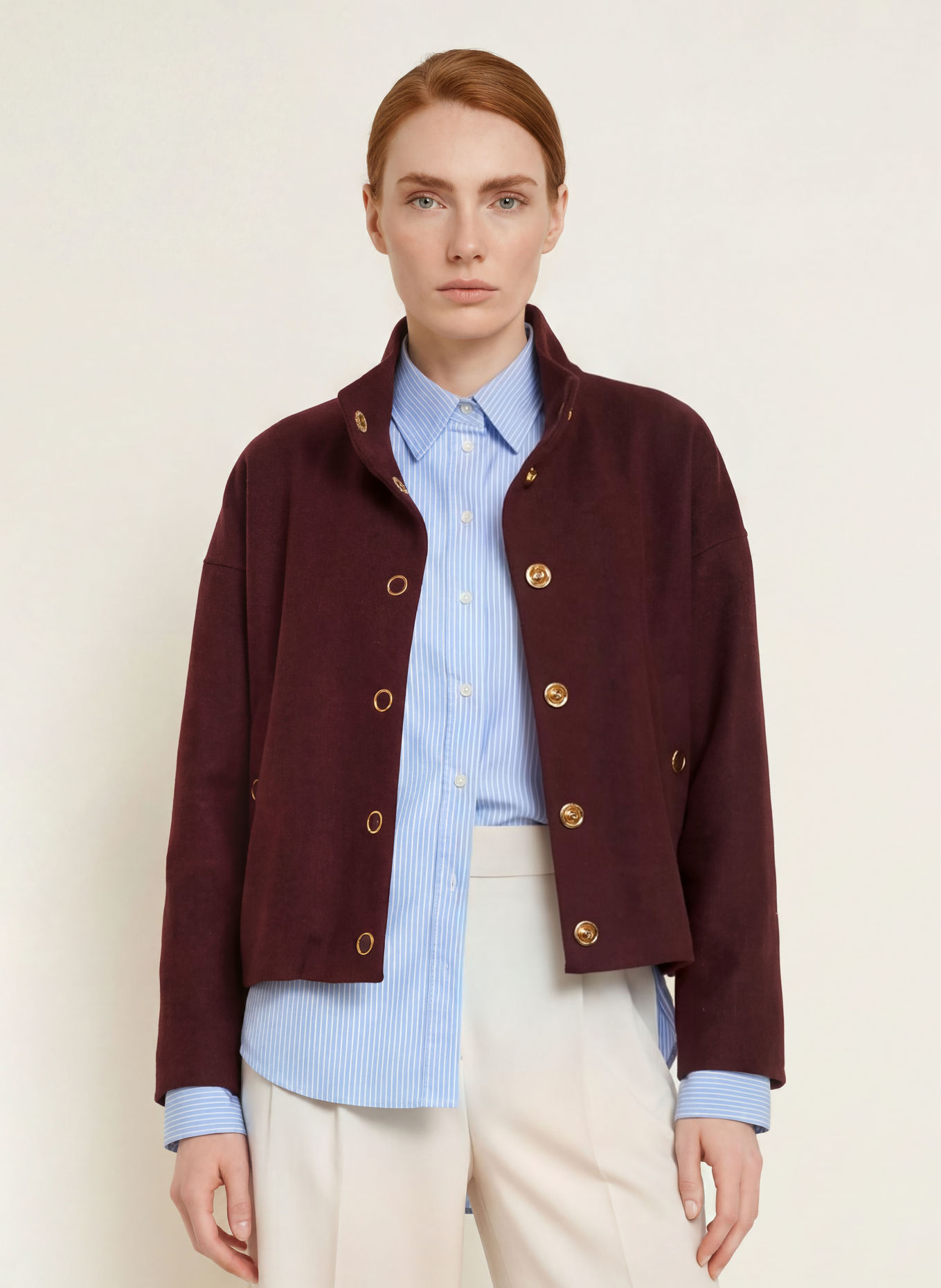 s.Oliver BLACK LABEL Kastenjacke: DUNKELROT
