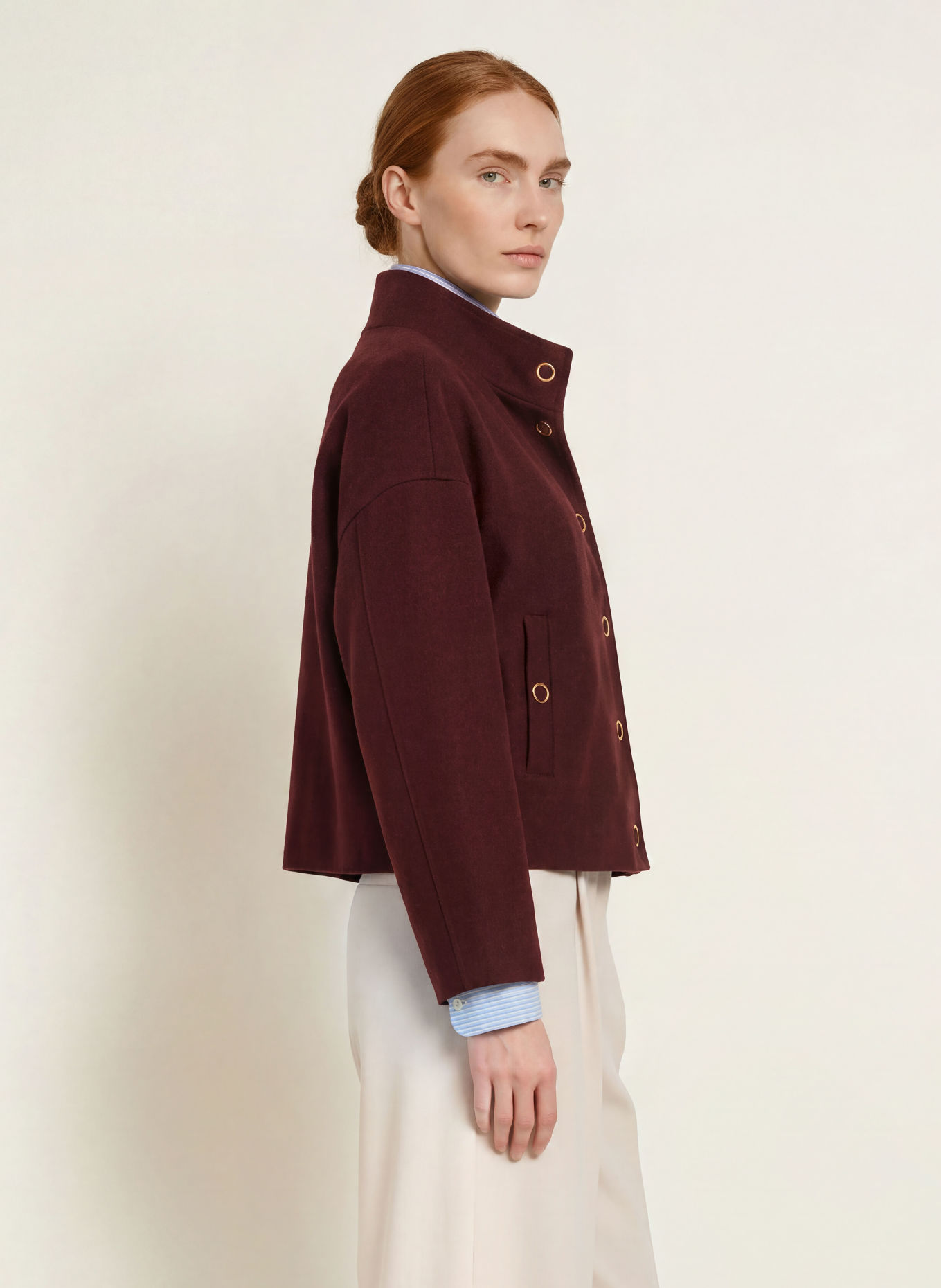 s.Oliver BLACK LABEL Kastenjacke: DUNKELROT
