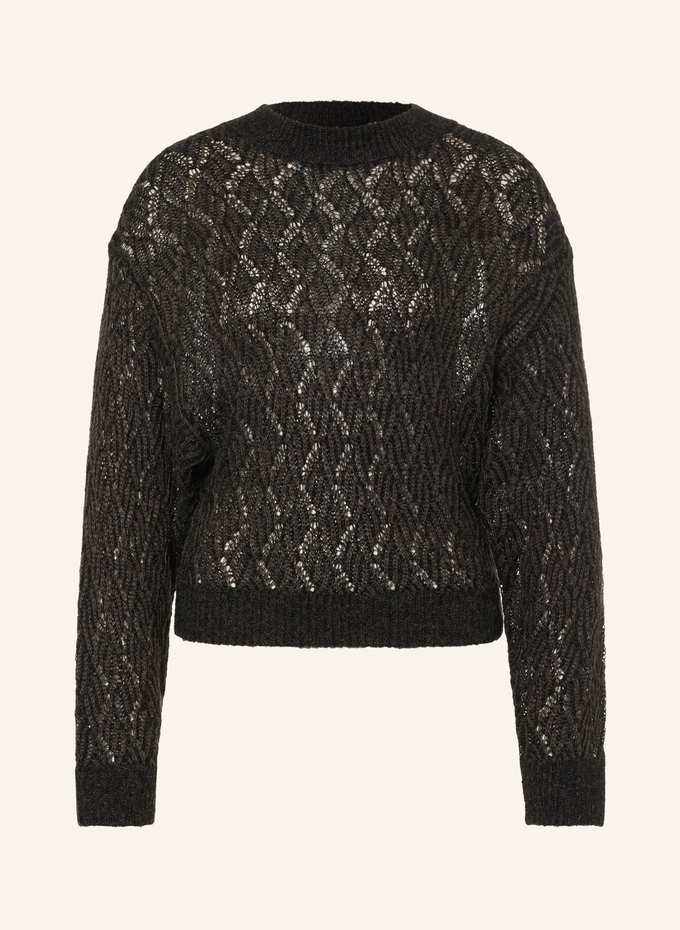 s.Oliver BLACK LABEL Pullover: SCHWARZ / DUNKELGRAU