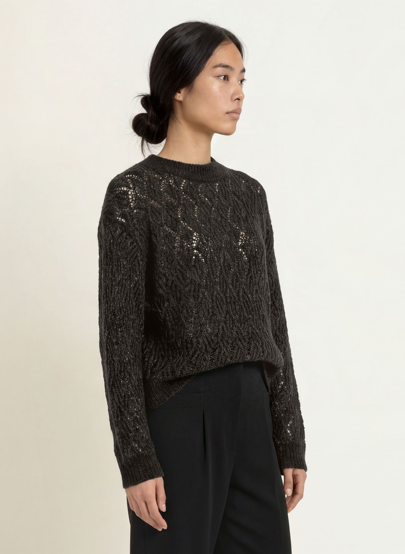 s.Oliver BLACK LABEL Pullover: SCHWARZ / DUNKELGRAU