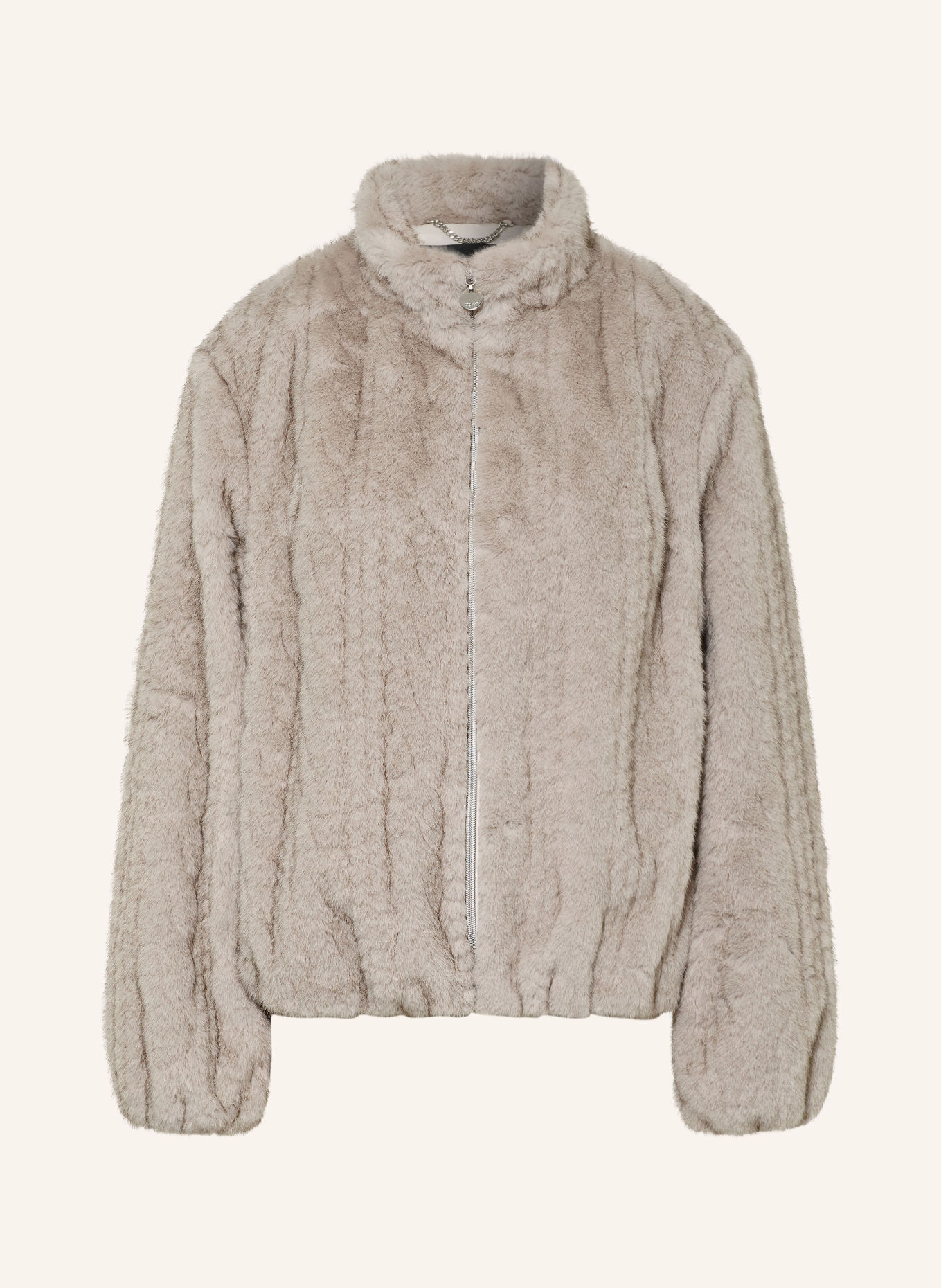 s.Oliver BLACK LABEL Kunstfell-Jacke: GRAU