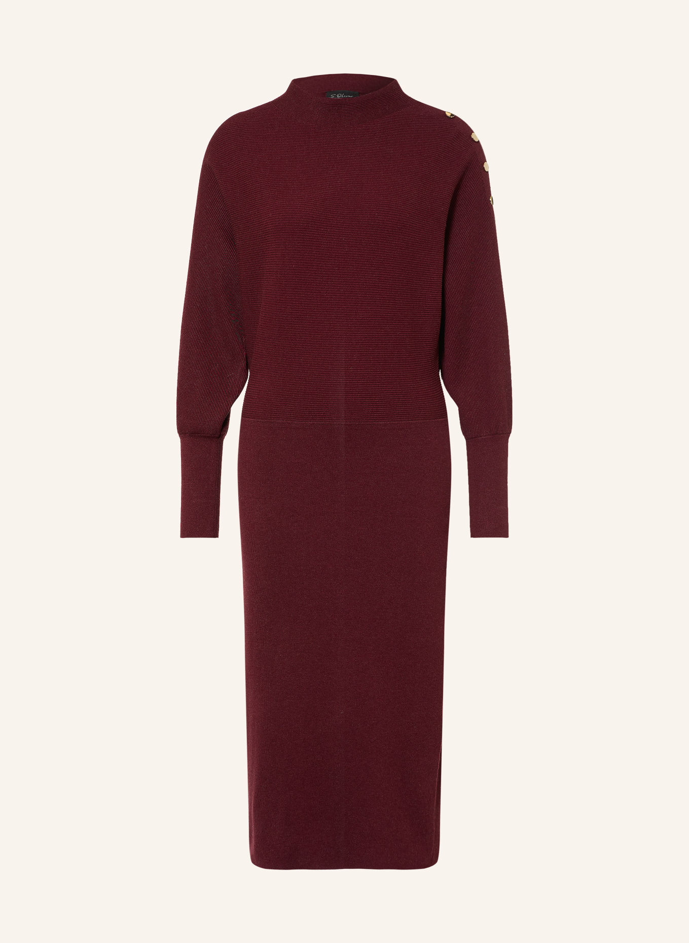 s.Oliver BLACK LABEL Strickkleid: DUNKELROT