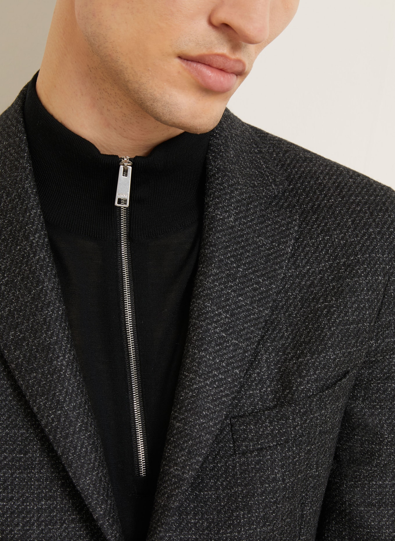 ZEGNA Jacka DROP 7 Extra Slim Fit: MÖRKGRÅ / LJUSGRÅ / GRÅ