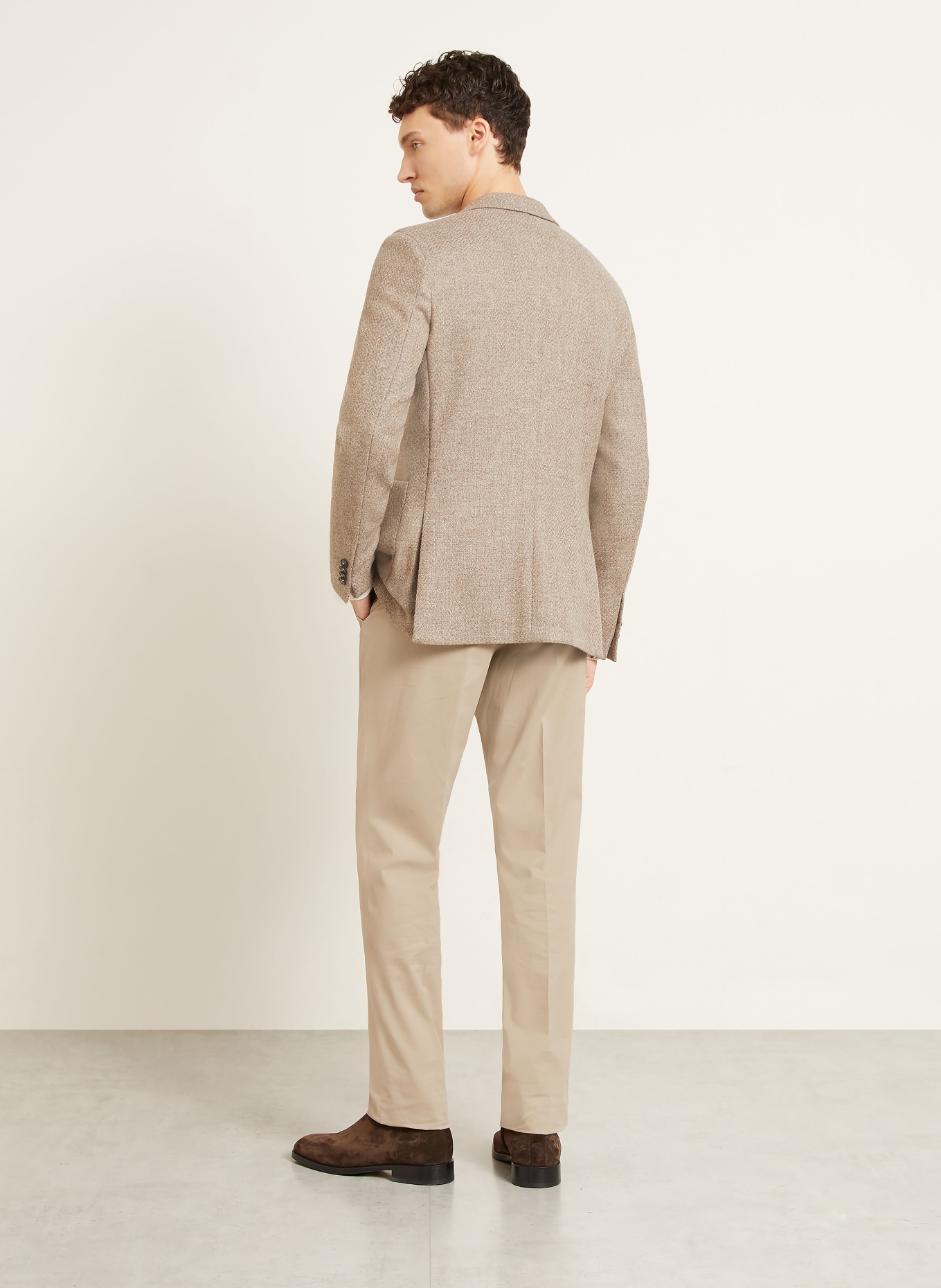 ZEGNA Slim-Fit Trousers: BEIGE