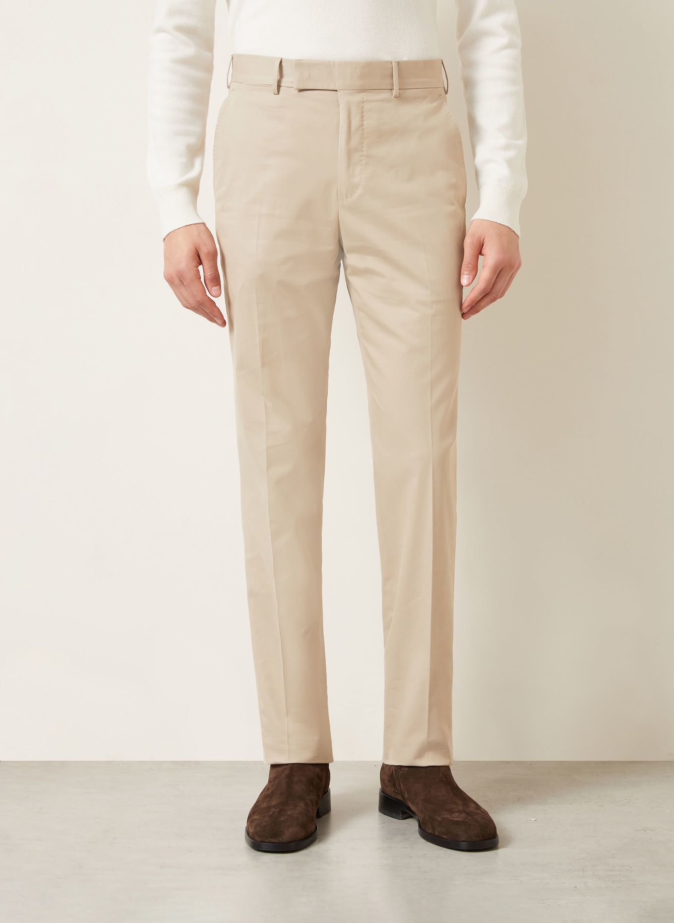 ZEGNA Slim-Fit Trousers: BEIGE