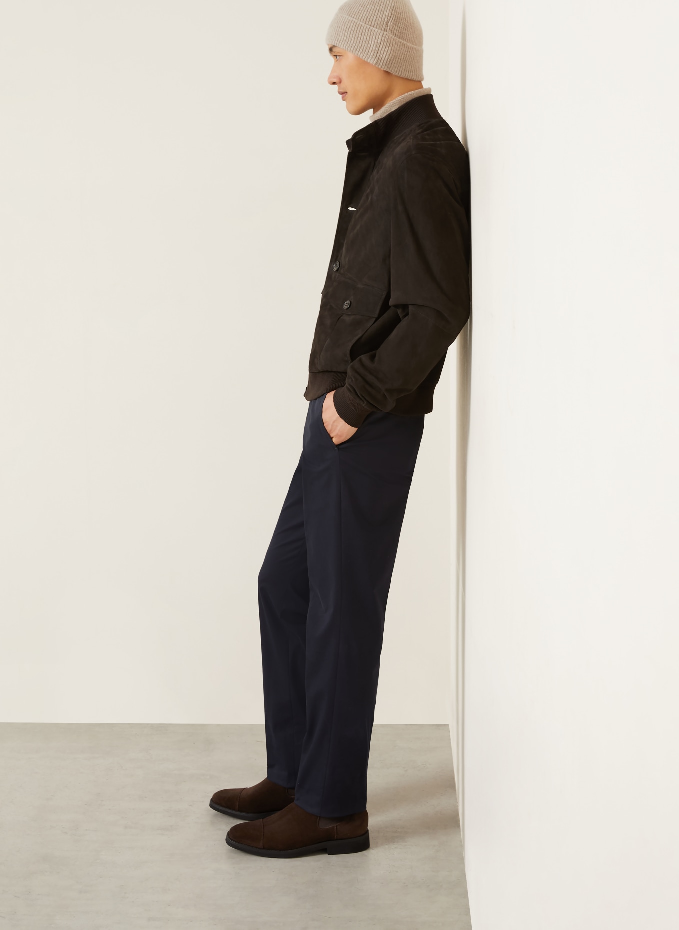 ZEGNA Bukser PREMIUM COTTON Regular Fit: MØRKEBLÅ