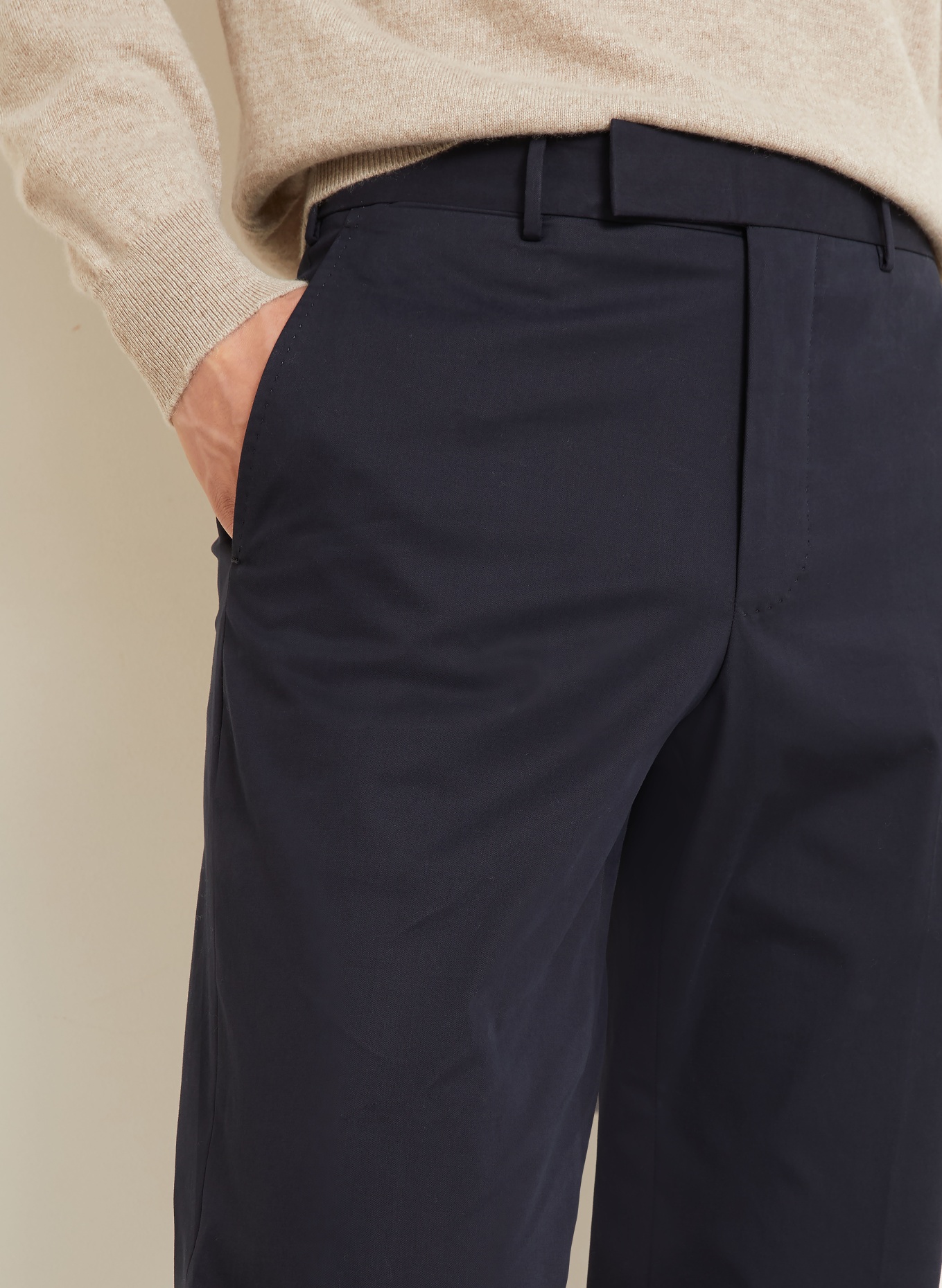 ZEGNA Bukser PREMIUM COTTON Regular Fit: MØRKEBLÅ
