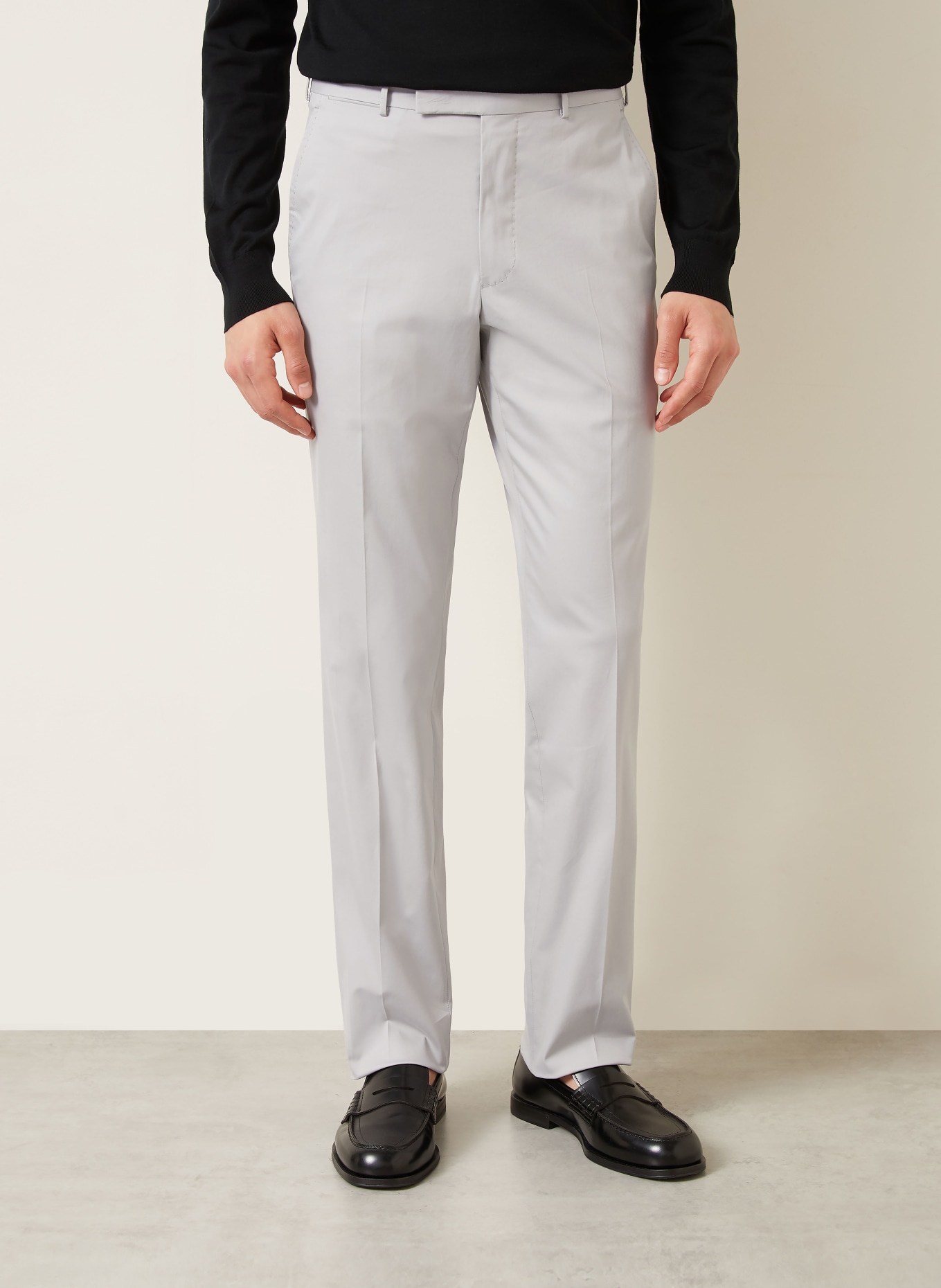 ZEGNA Slim-Fit Trousers: LIGHT GRAY