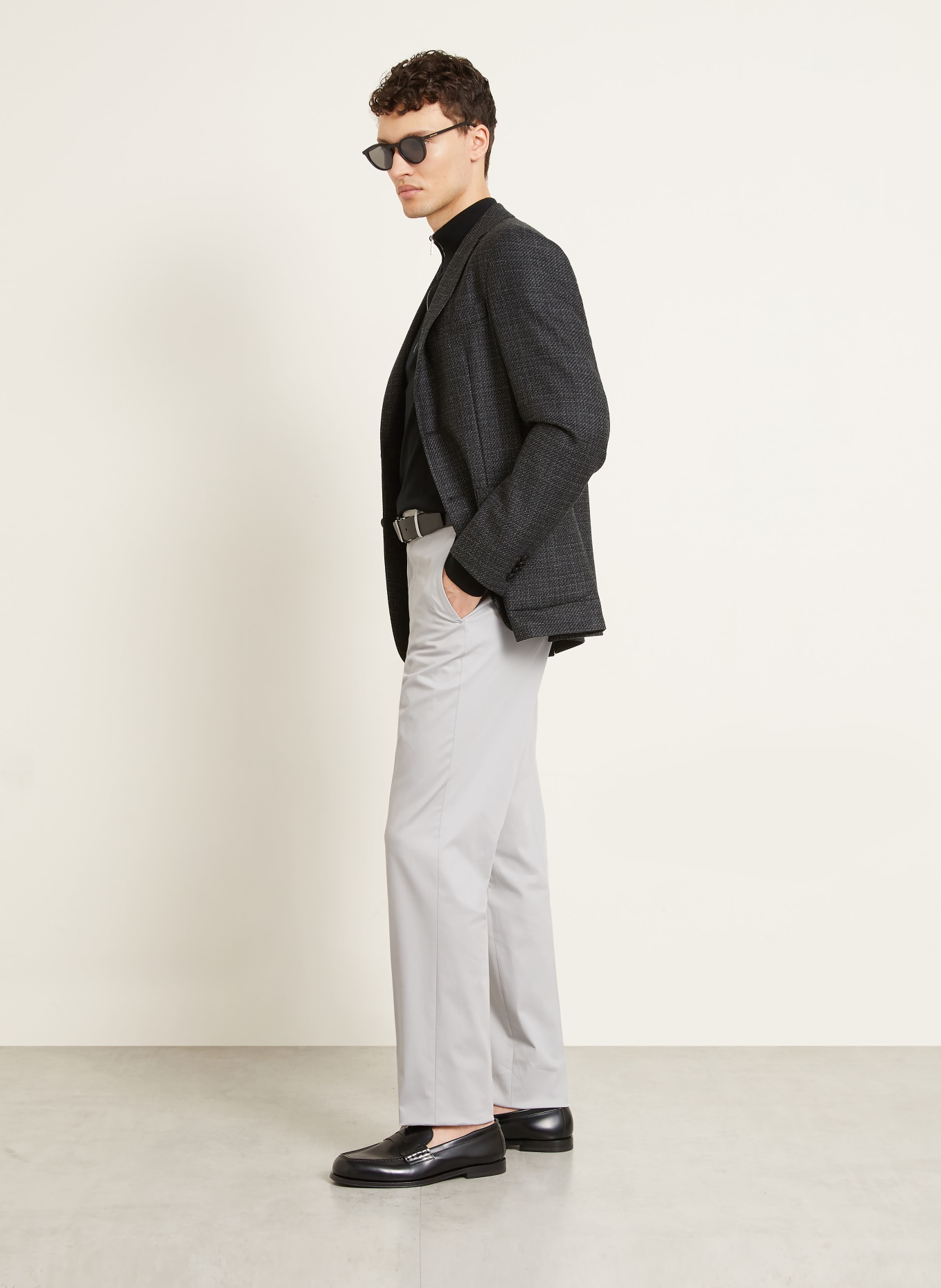 ZEGNA Slim-Fit Trousers: LIGHT GRAY