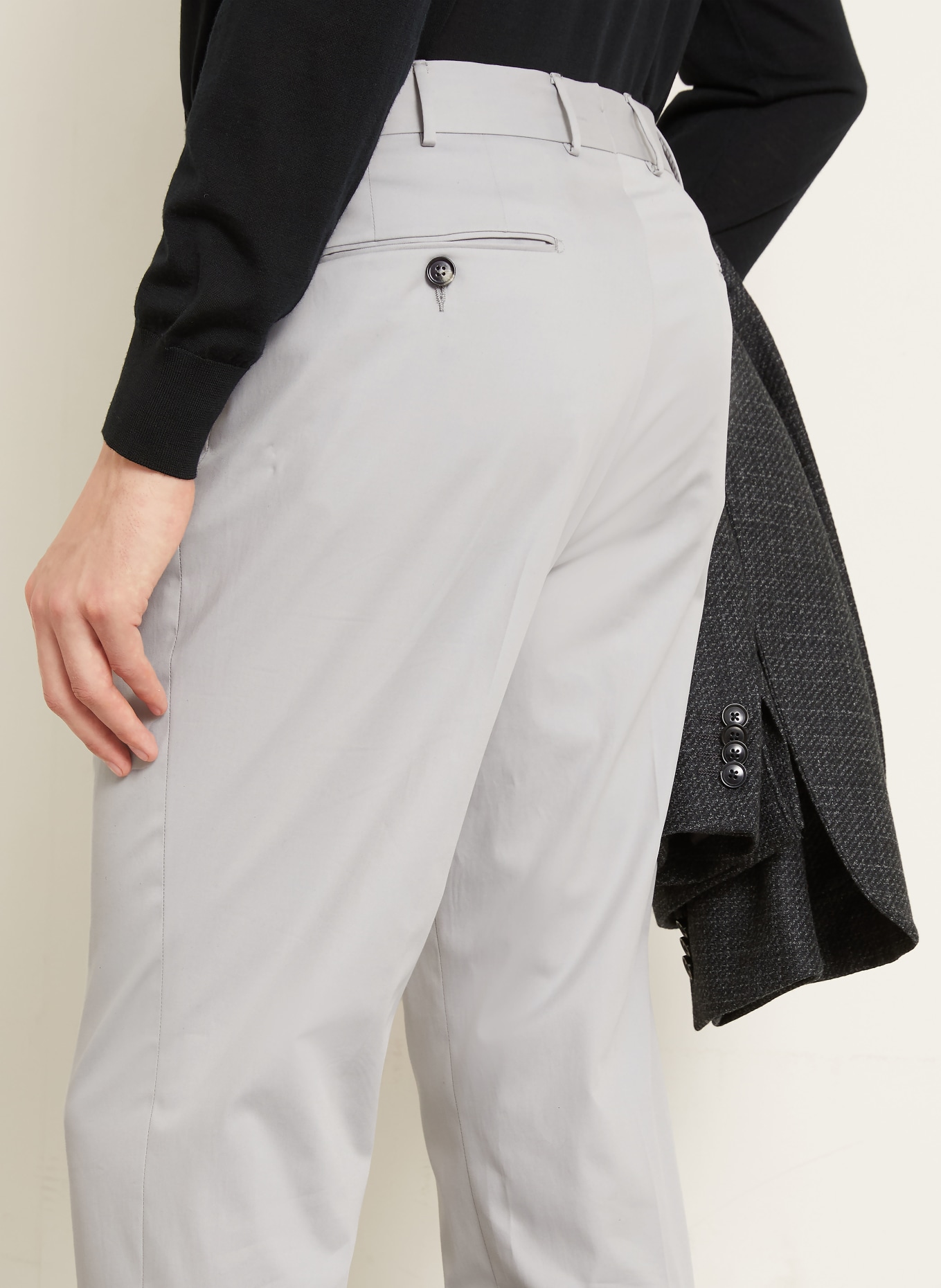 ZEGNA Slim-Fit Trousers: LIGHT GRAY