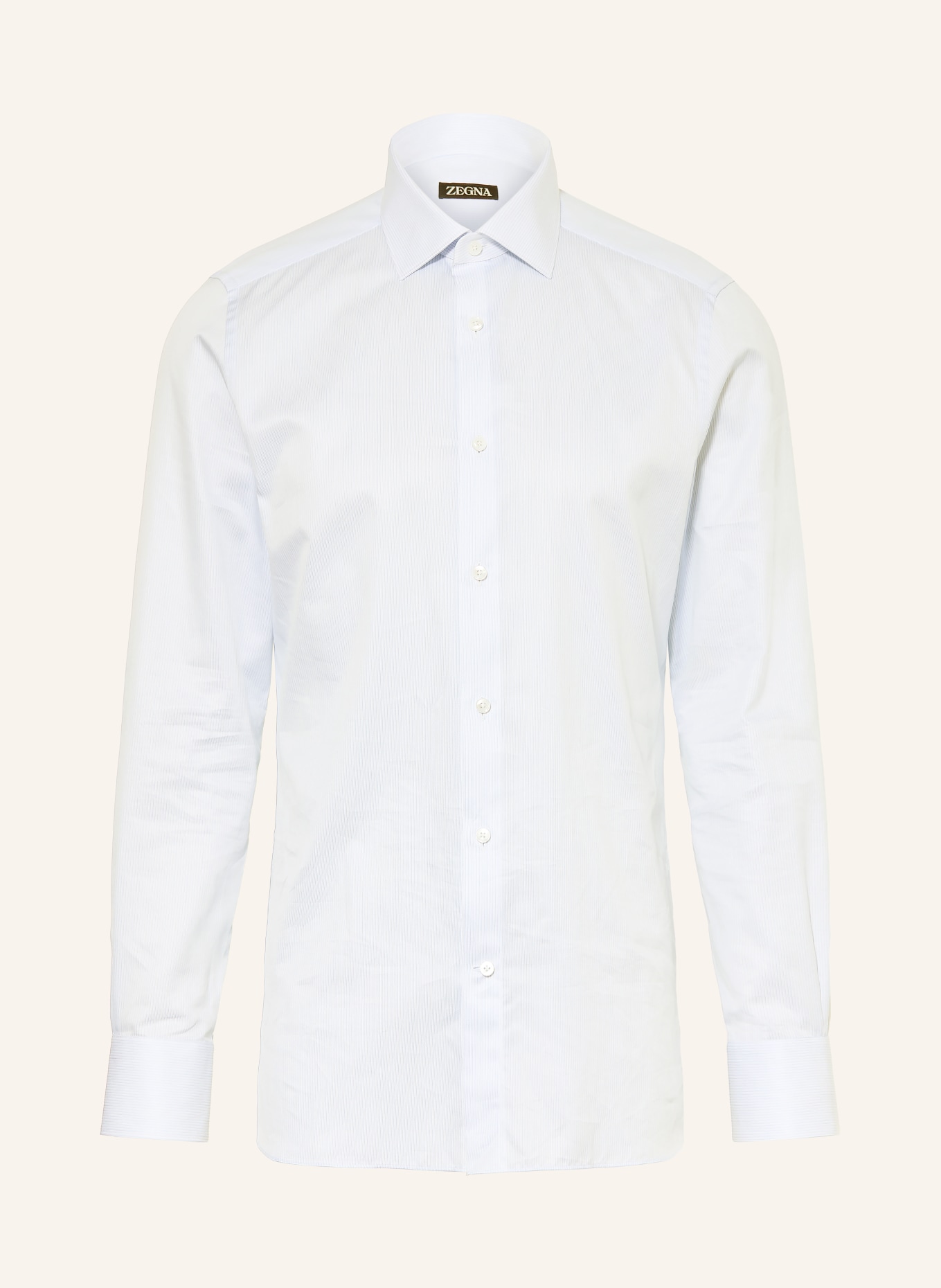 ZEGNA Skjorte i regular fit: LYSEBLÅ / HVID
