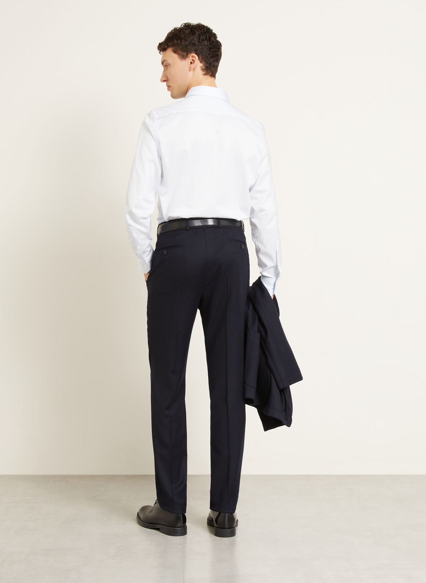 ZEGNA Skjorte i regular fit: LYSEBLÅ / HVID