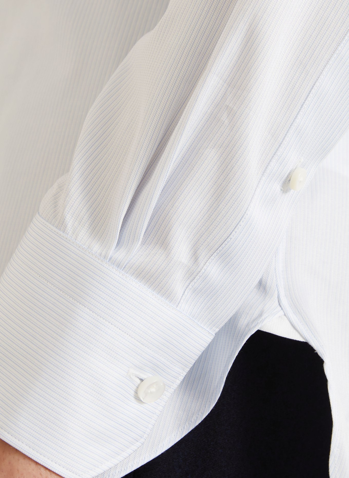 ZEGNA Skjorte i regular fit: LYSEBLÅ / HVID