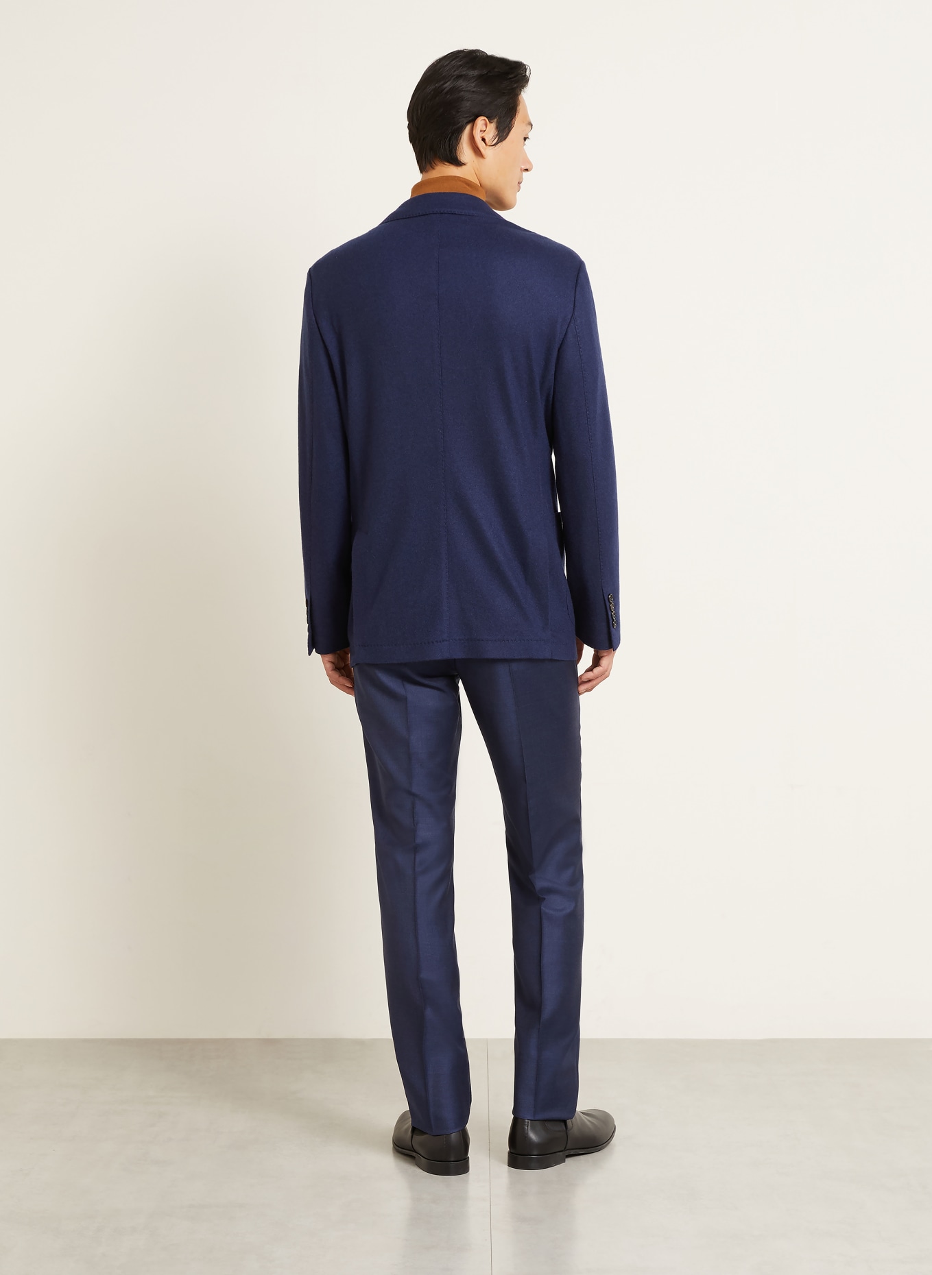 ZEGNA Byxor TROFEO Slim Fit i merinoull: MÖRKBLÅ