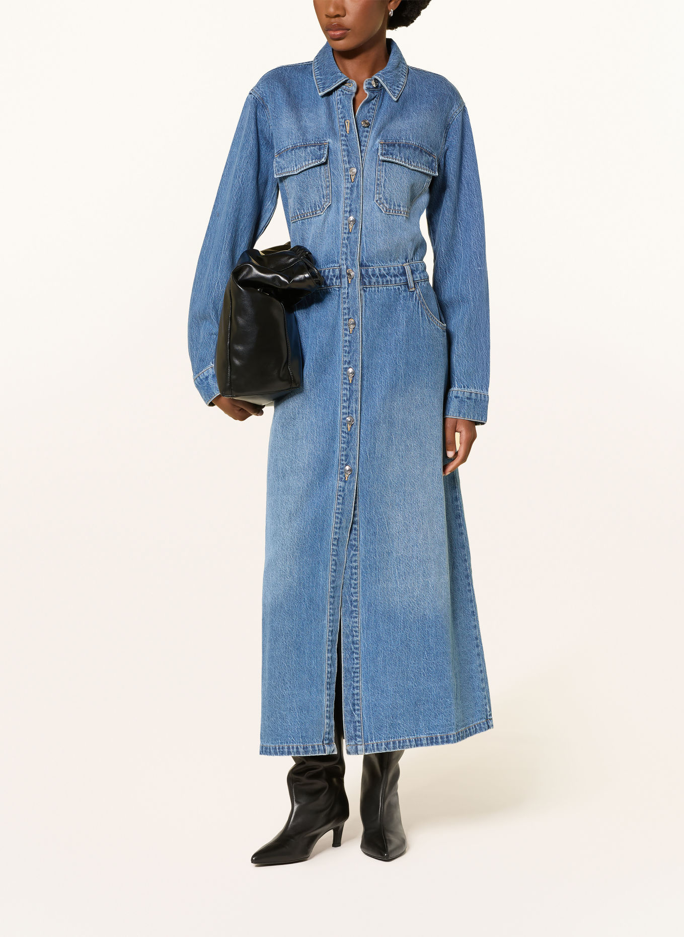 COMMA Jeanskleid: BLAU